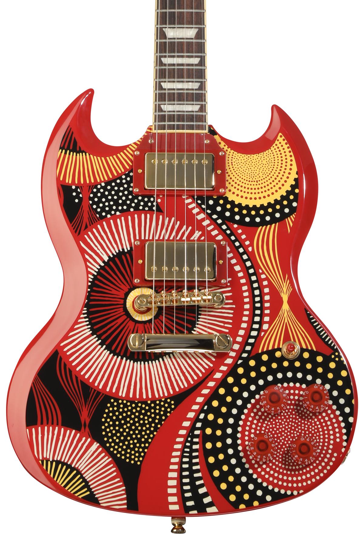 Epiphone Fatoumata Diawara Signature SG Electric Guitar - Ember Red w/ Graphic