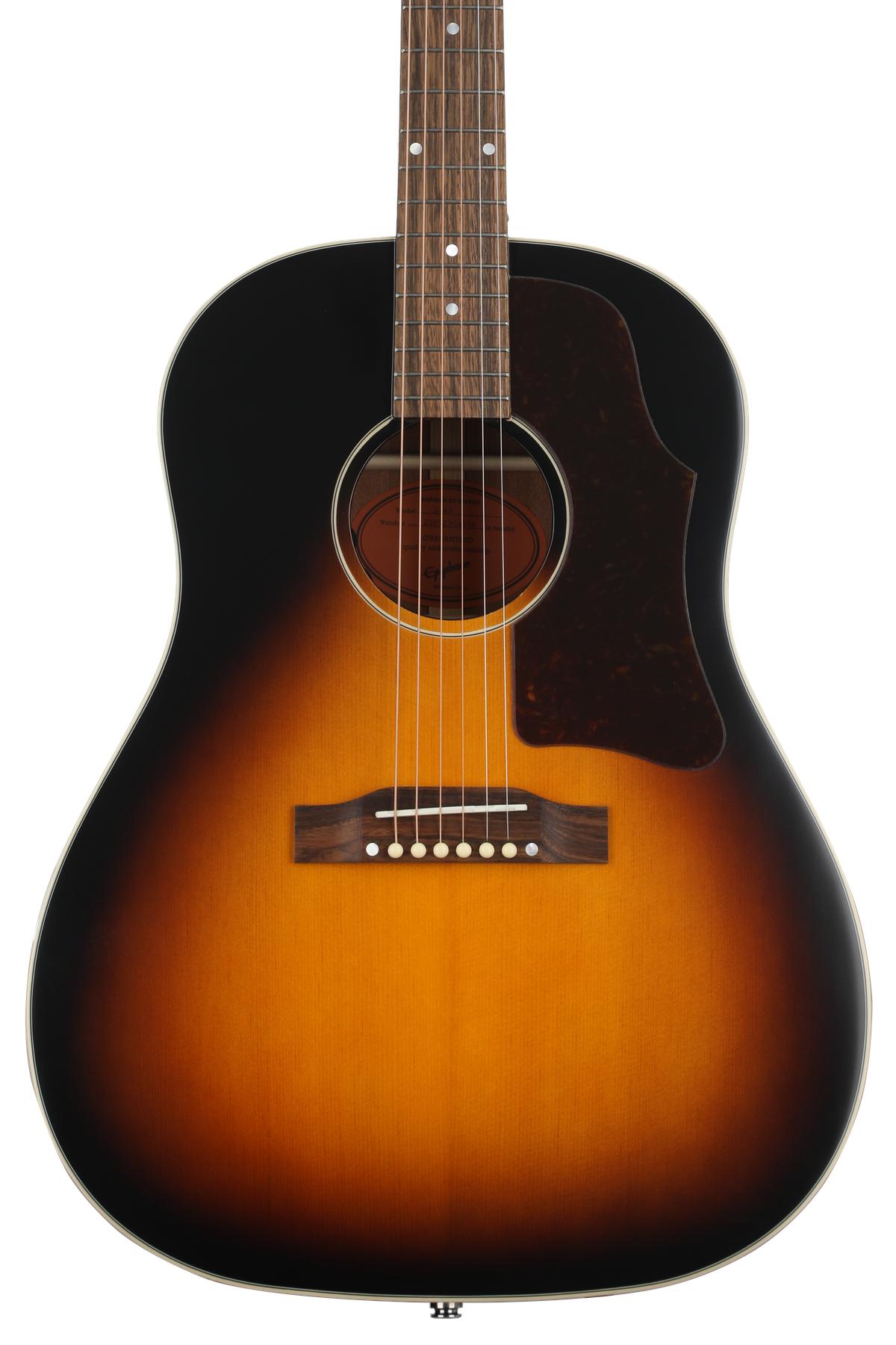 Epiphone J 45 Acoustic Guitar Aged Vintage Sunburst Gloss Sweetwater Epiphone J 45 Acoustic Guitar Aged Vintage Sunburst Gloss Sweetwater