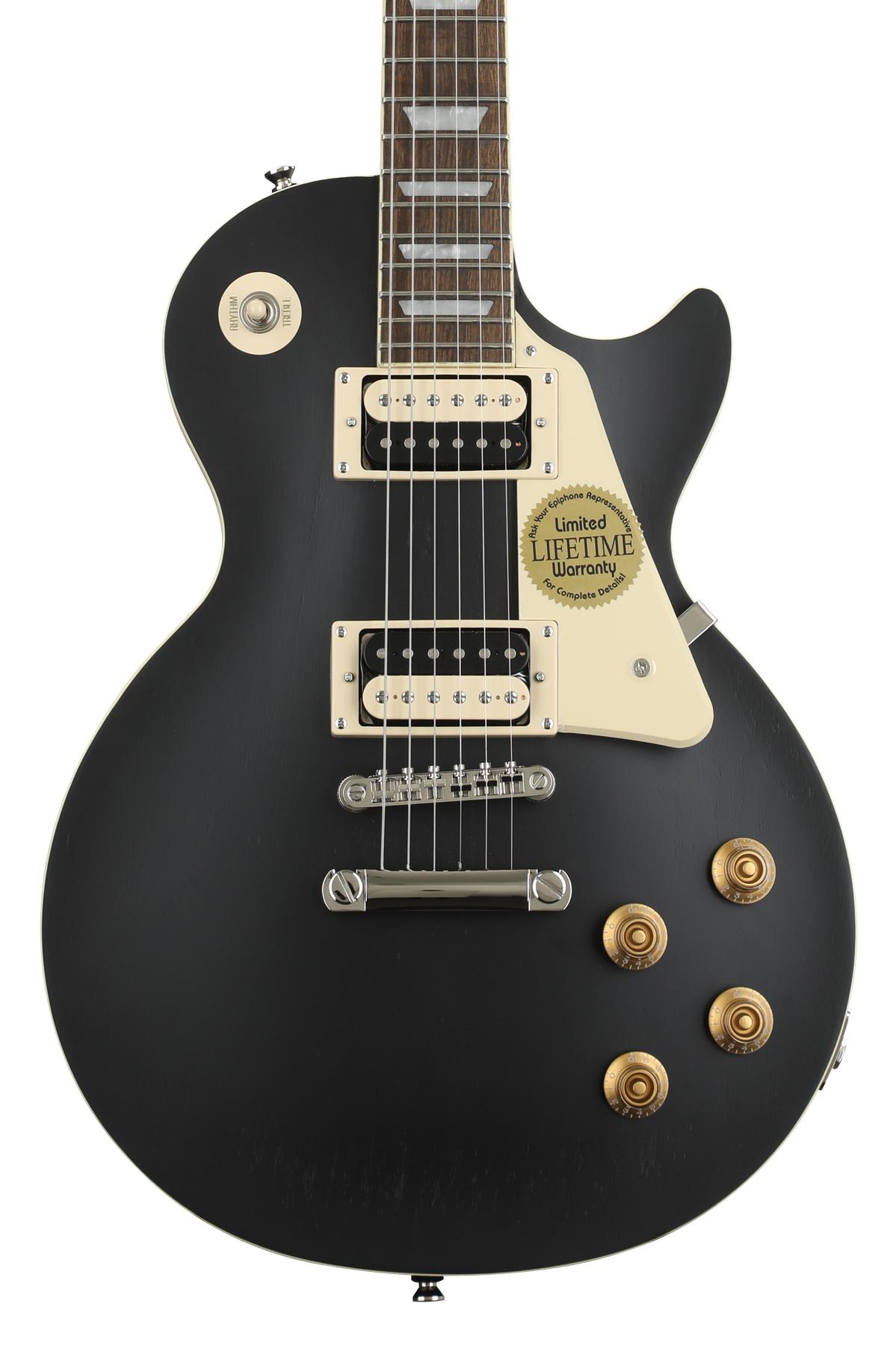 Les Paul Classic Worn Electric Guitar - Worn Ebony