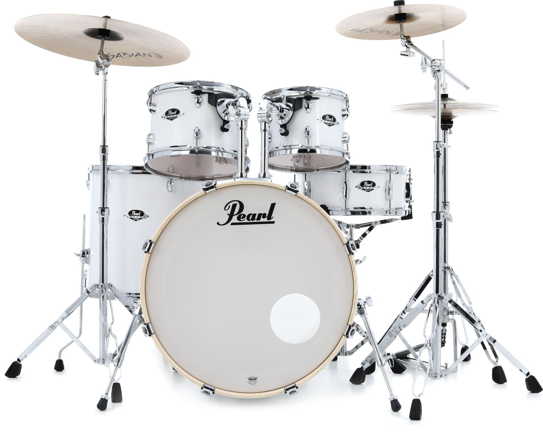 Export EXX725S/C 5-piece Drum Set with Hardware - Pure White