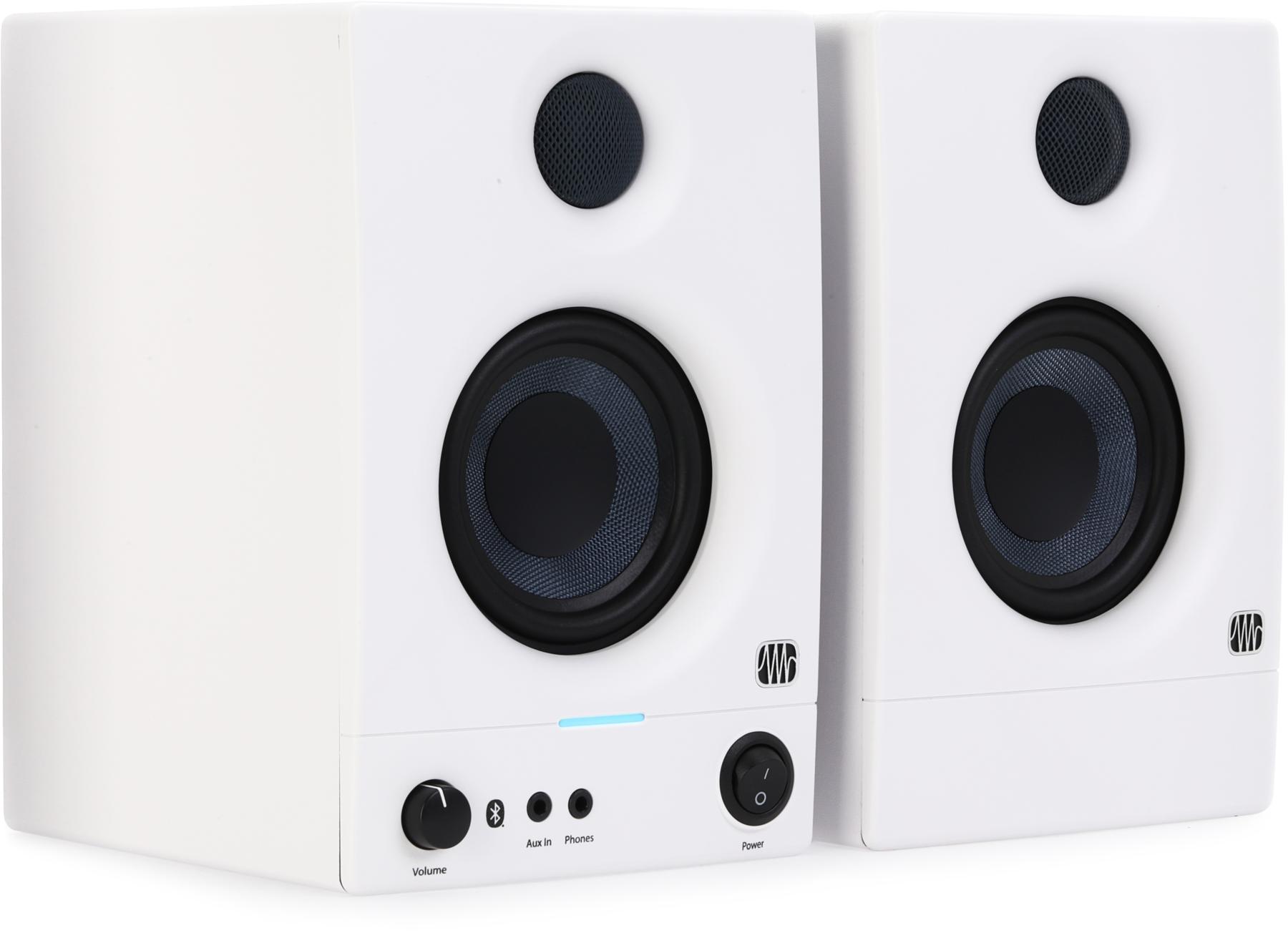 Eris 3.5BT 3.5-inch Powered Bluetooth Studio Monitors - 2nd Generation, White
