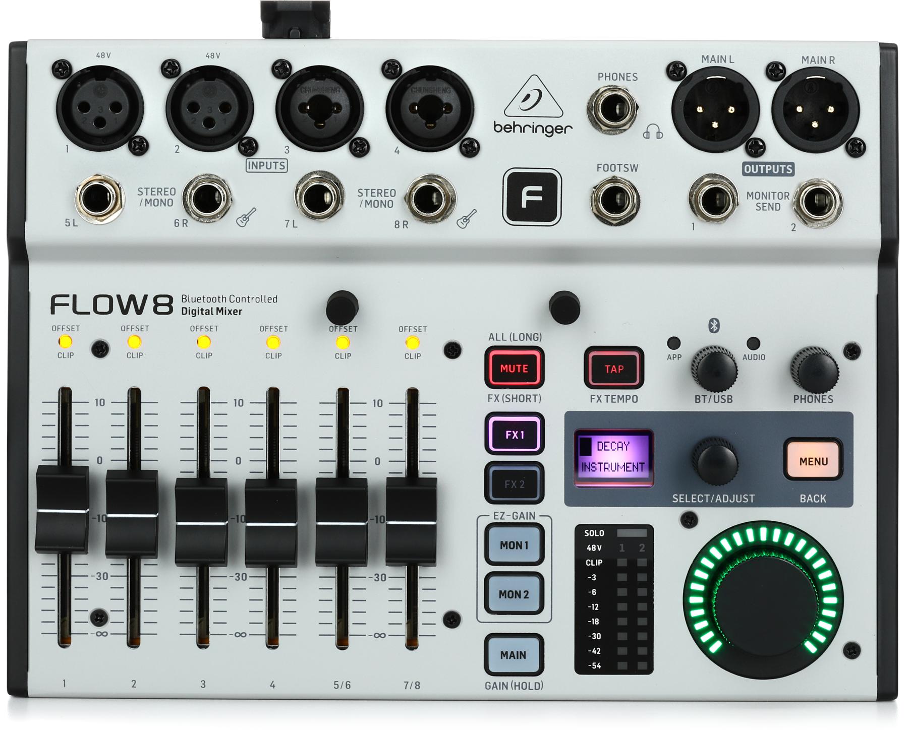 Behringer FLOW 8 8-input Digital Mixer with Bluetooth - Picture 1 of 7