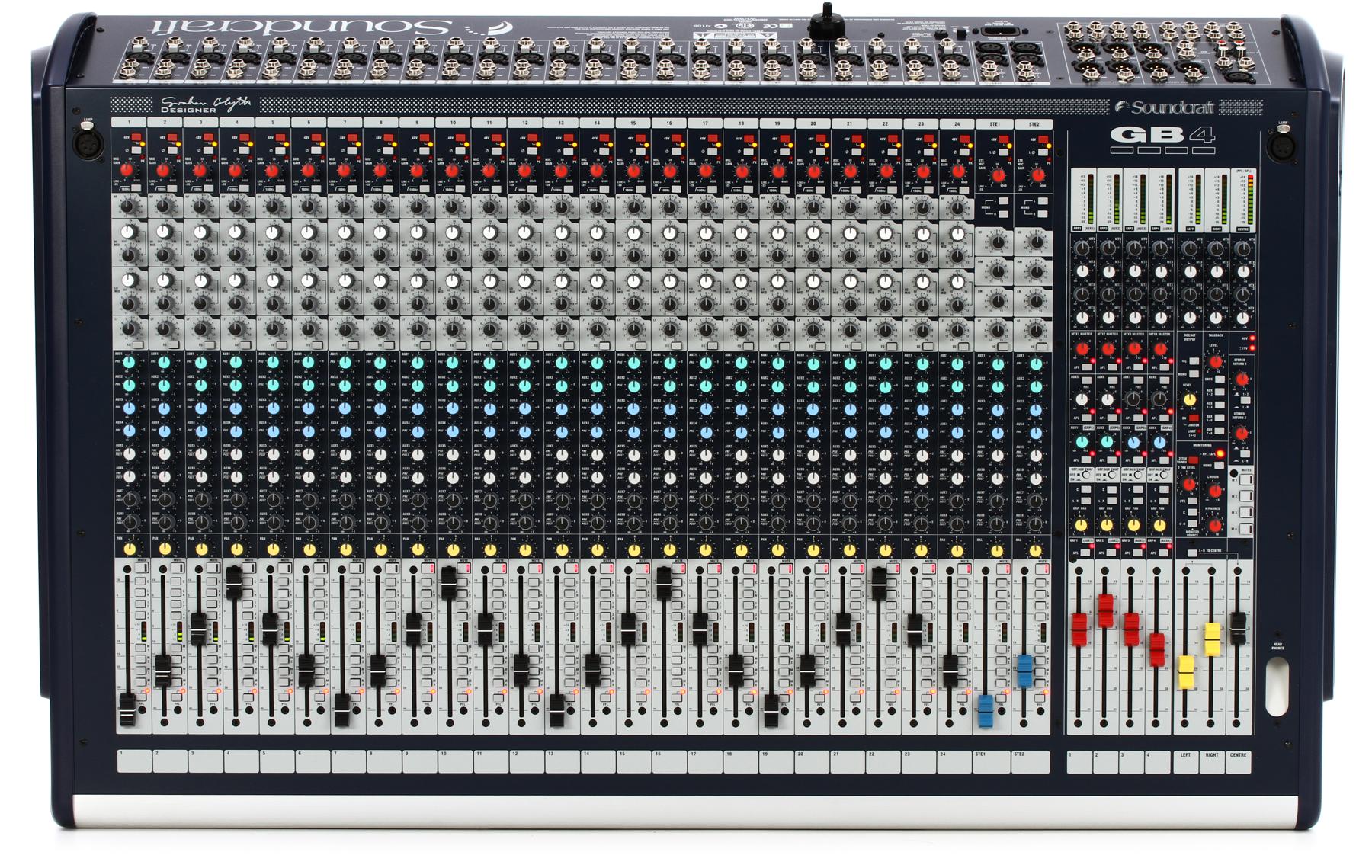 Dimensions for the Soundcraft GB4 24channel Analog Mixer