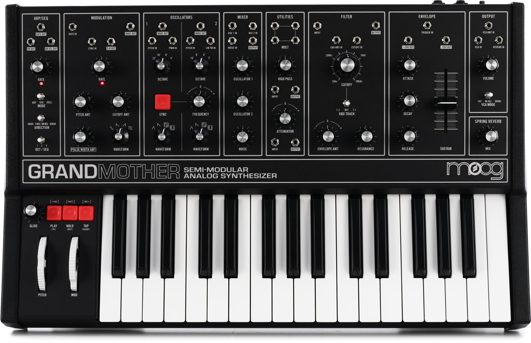 Grandmother Dark Semi-modular Analog Synthesizer and Step Sequencer