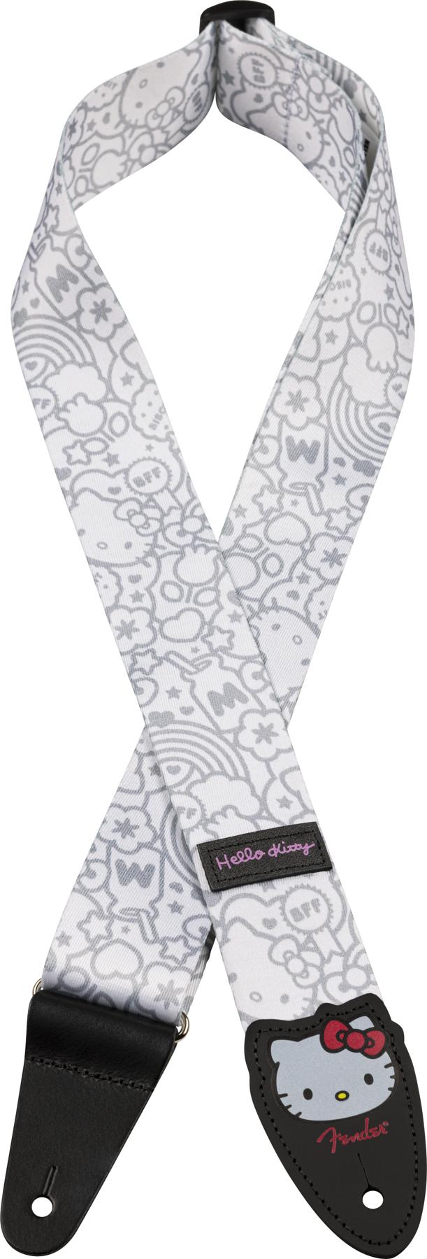 x Hello Kitty Poly Guitar Strap - White
