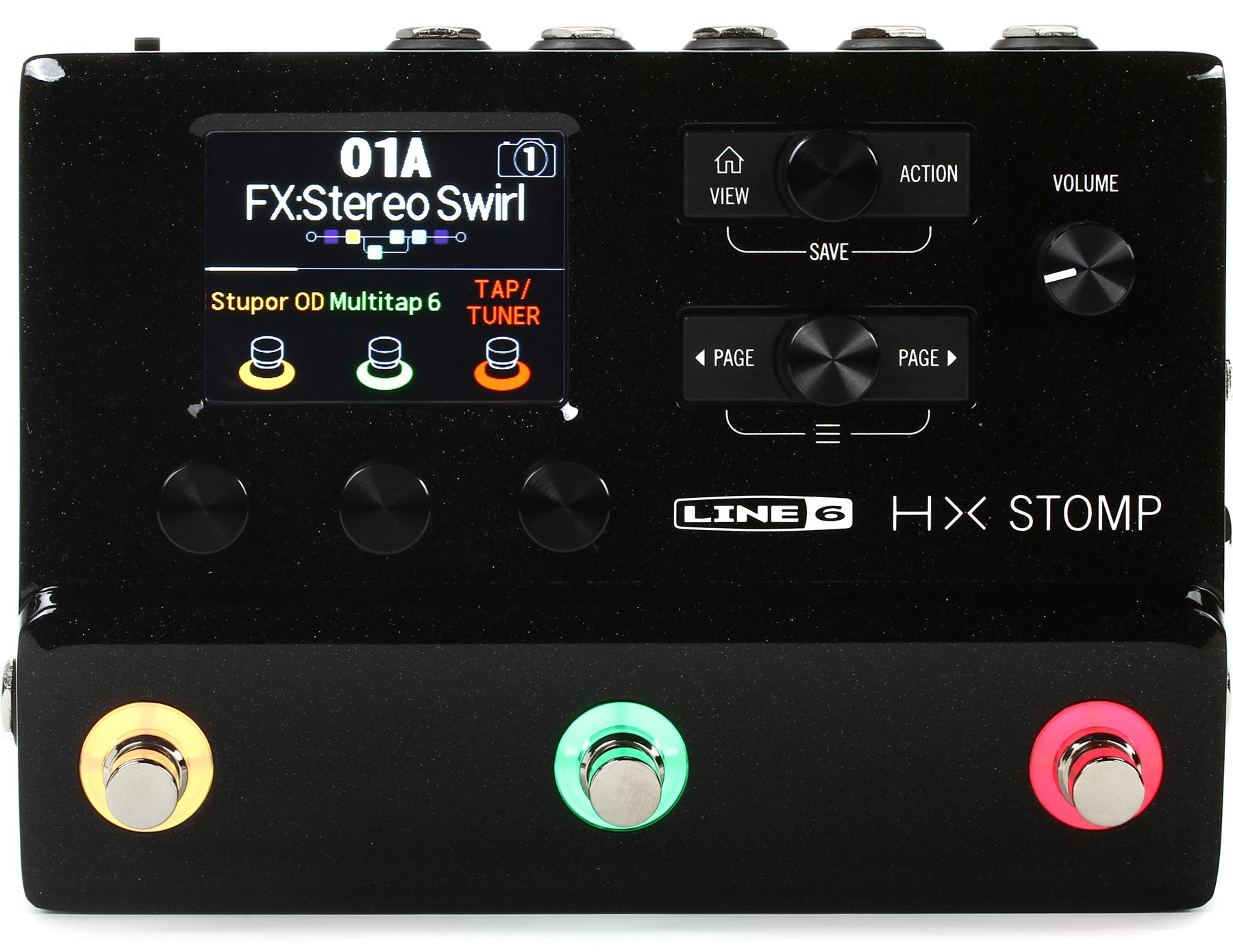 Line 6 HX Stomp Guitar Multi-effects Floor Processor Worship Bundle - Black Sweetwater Exclusive