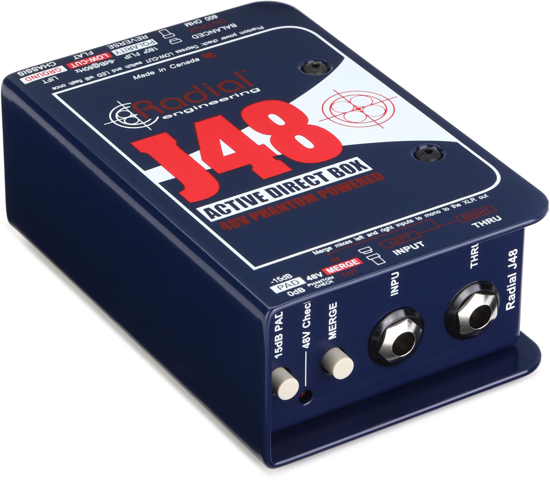 J48 1-channel Active 48v Direct Box