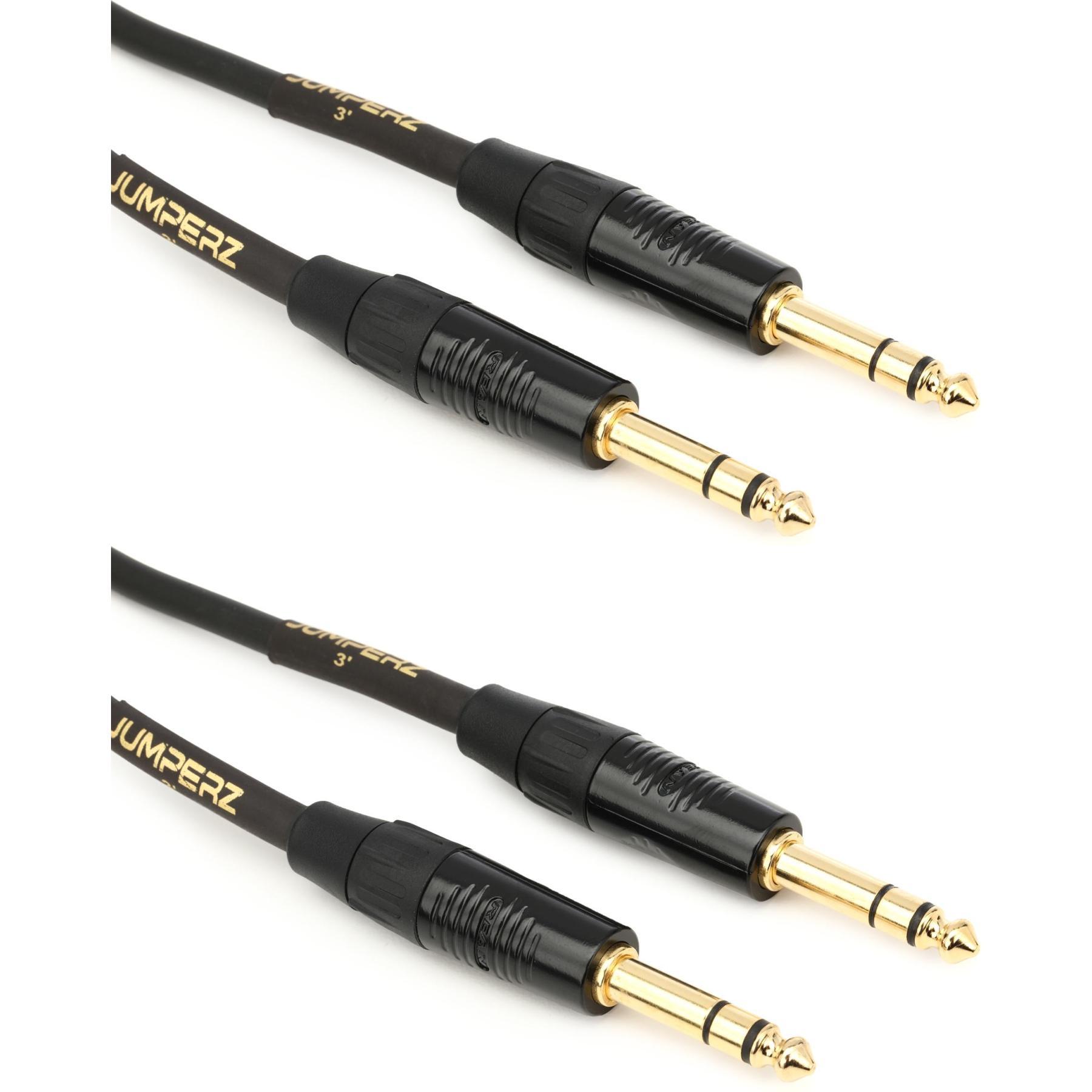 Кабель JUMPERZ JG2TRS-3 Gold TRS длиной 3 фута 2 штуки 11490₽
