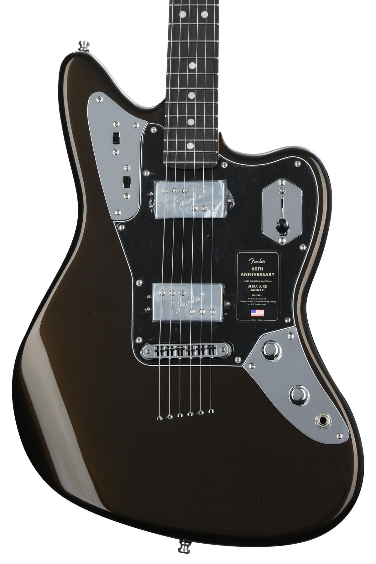 Fender 60th Anniversary Ultra Luxe Jaguar Electric Guitar - Texas Tea ...