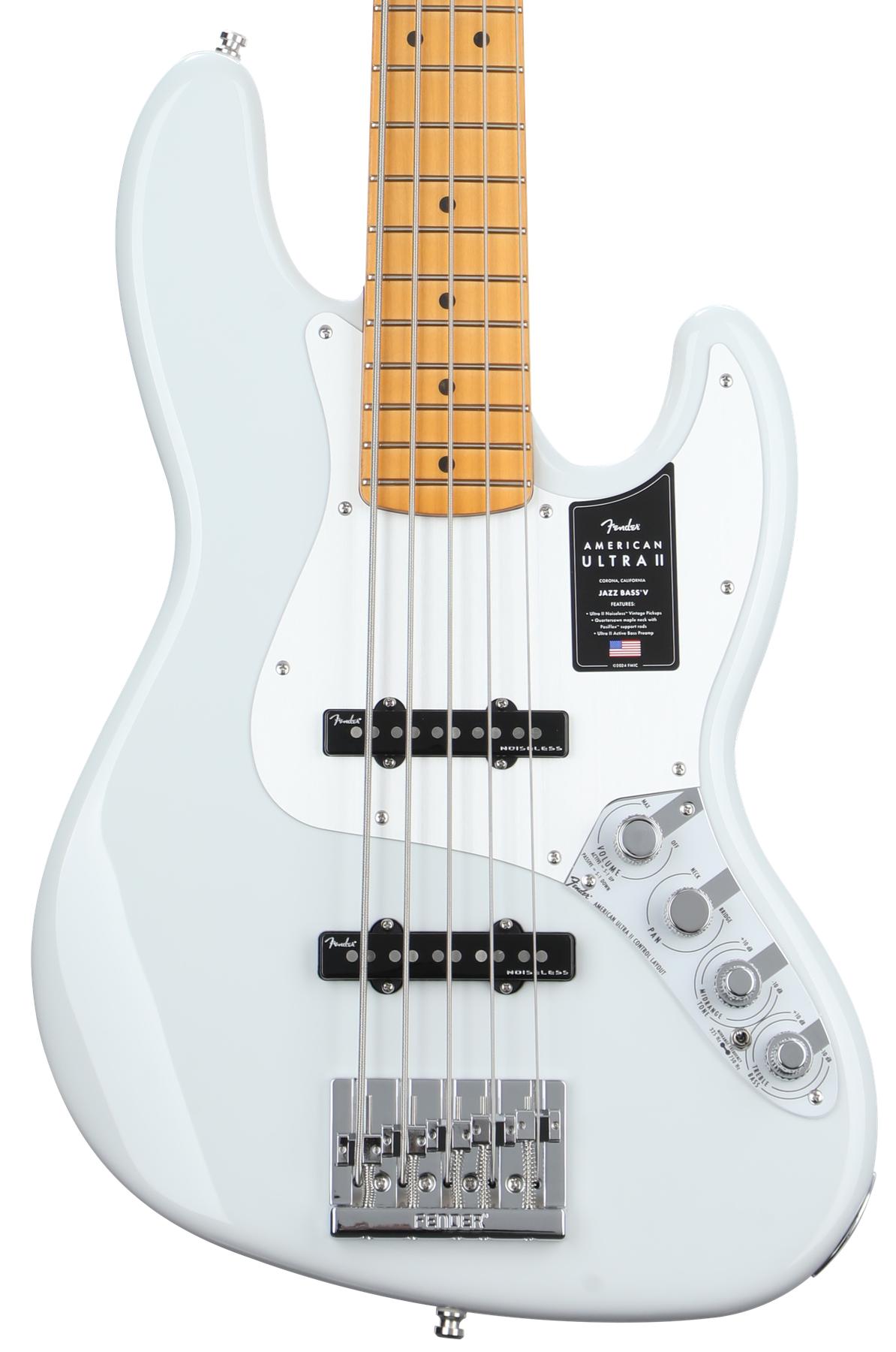 Fender American Ultra II Jazz Bass V - Avalanche, Maple Fingerboard