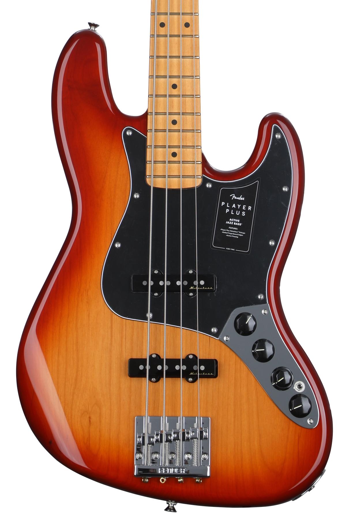 Player Plus Active Jazz Bass - Sienna Sunburst with Maple Fingerboard