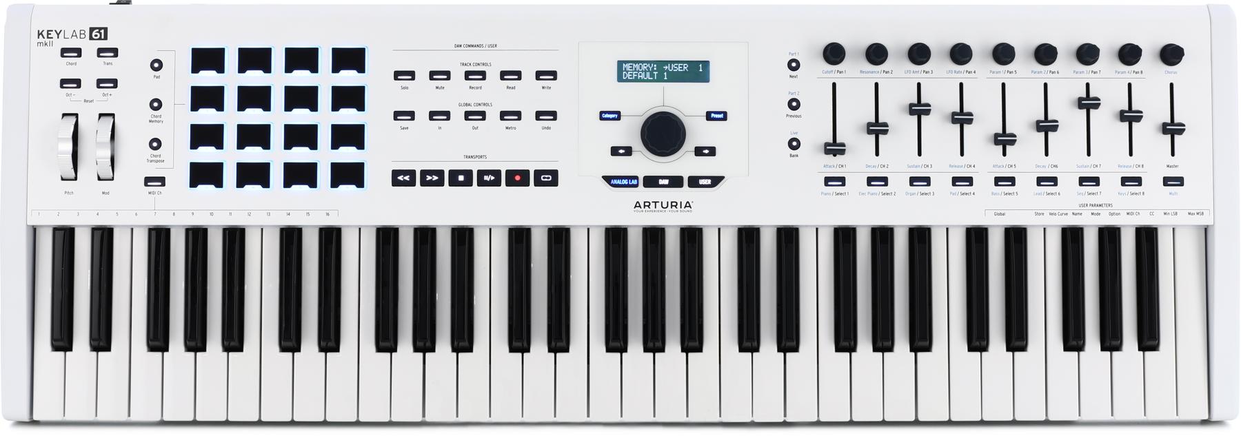 KeyLab 61 MkII 61-key Keyboard Controller - White