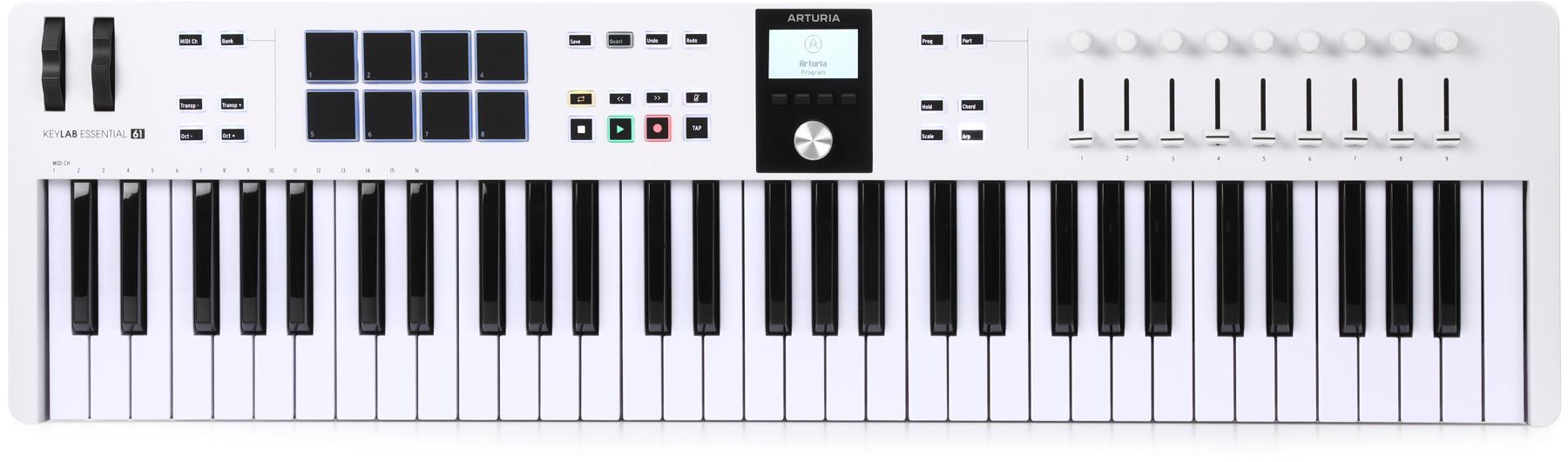 Arturia KeyLab Essential mk3 61-key Keyboard Controller - White - Picture 1 of 11