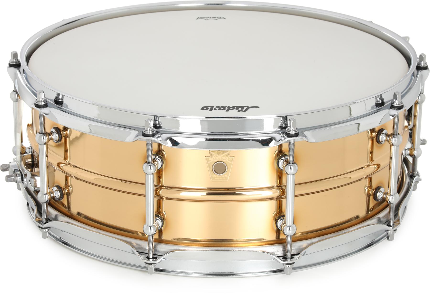 Ludwig Smooth Bronze Snare Drum - 5 inch x 14 inch, Tube Lugs