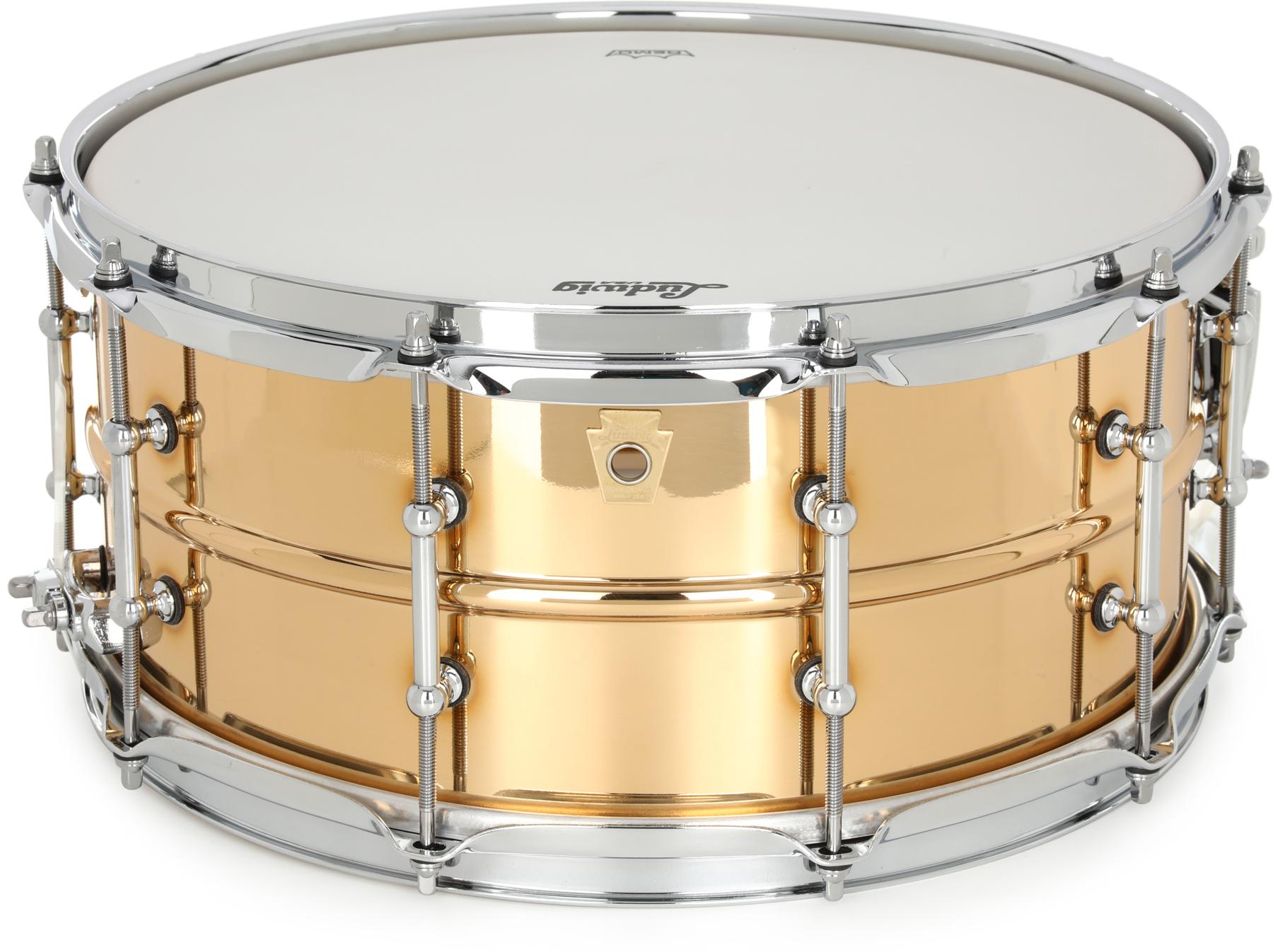 Ludwig Smooth Bronze Snare Drum - 6.5 inch x 14 inch, Tube Lugs