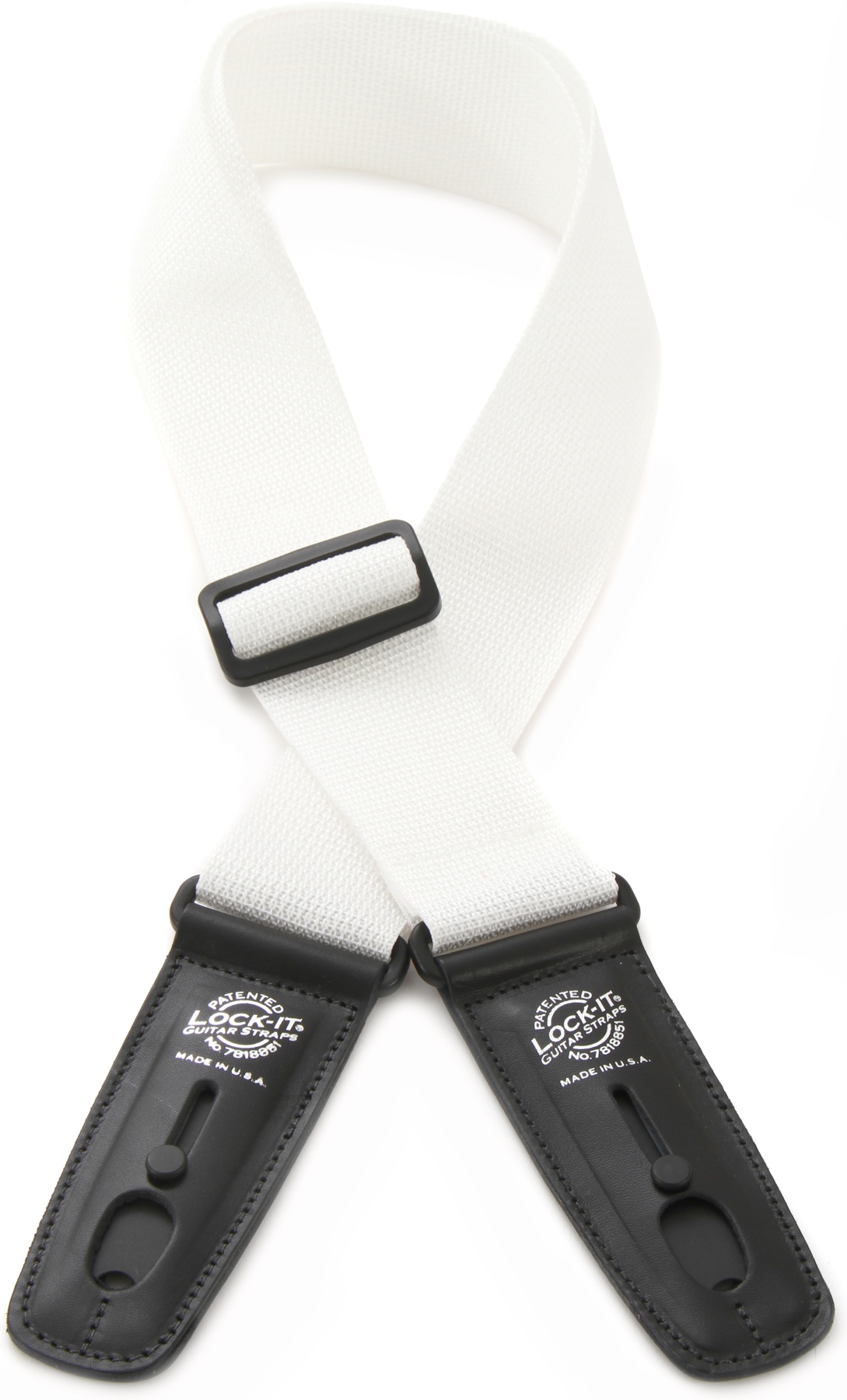 Professional Gig Series 2" White Poly Strap with Locking Ends