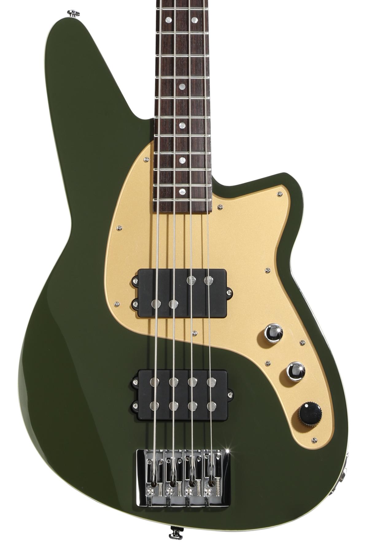 Reverend Mercalli 4 Electric Bass Guitar - Army Green | Sweetwater