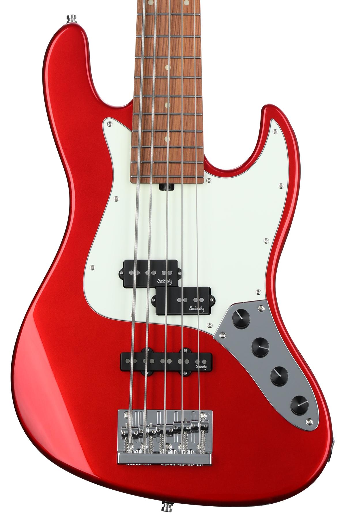 Sadowsky MetroExpress 21-Fret Hybrid PJ 5-string Bass - Candy Apple Red  Metallic