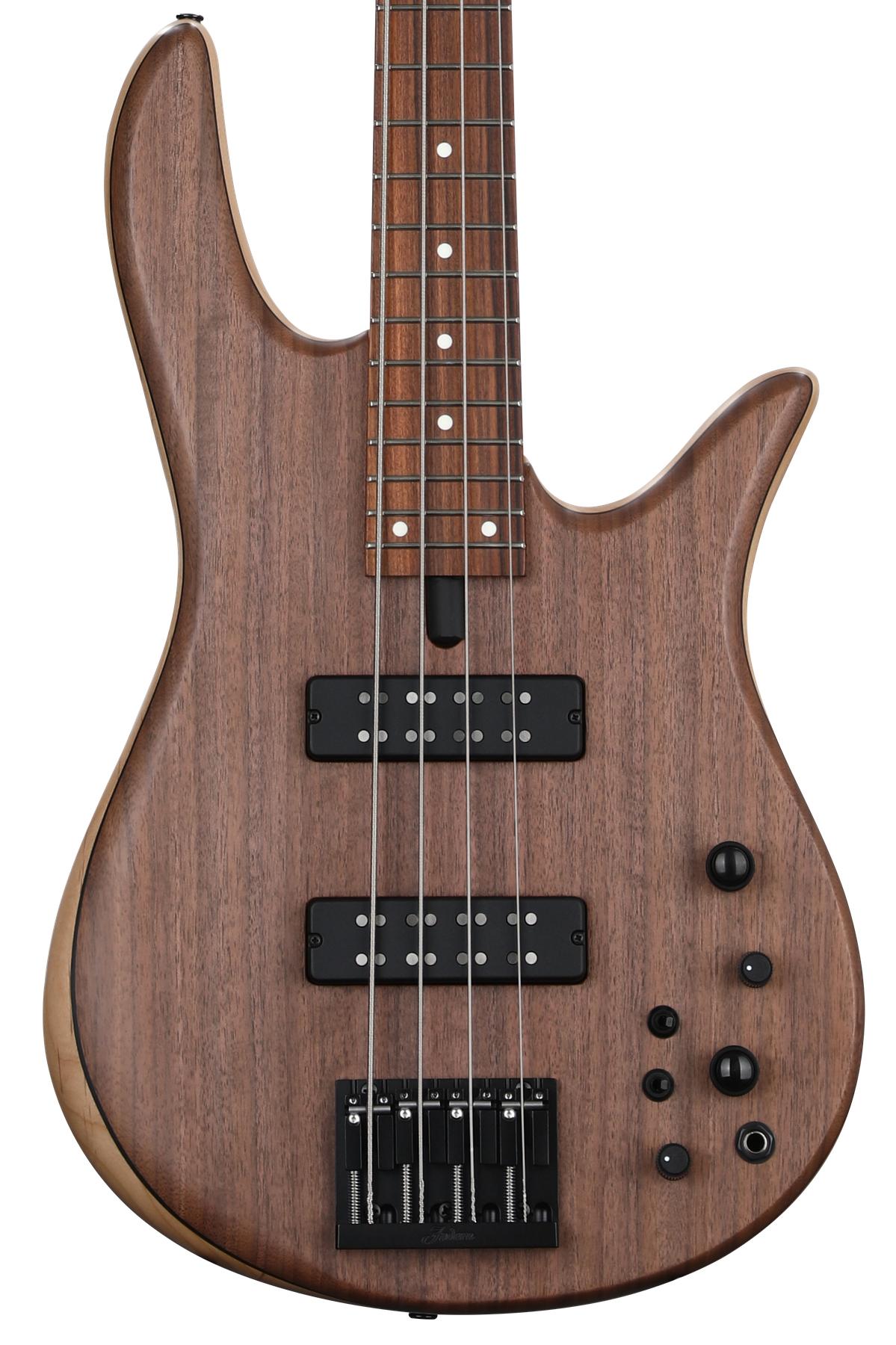 Fodera Monarch 4 Standard Bass Guitar - Natural Figured Walnut