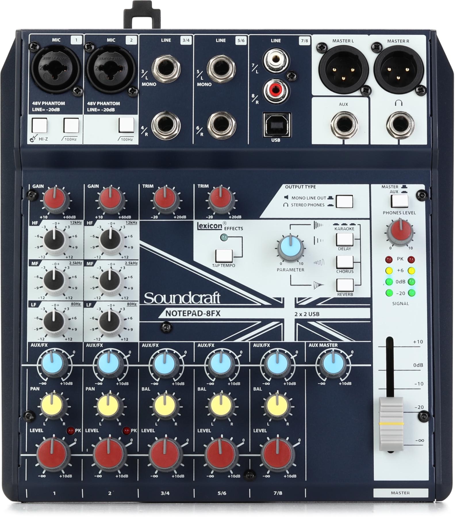Notepad-8FX Mixer with Effects