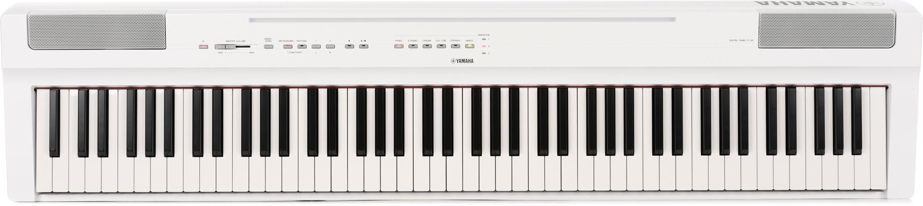 P-125 88-key Digital Piano with Speakers - White