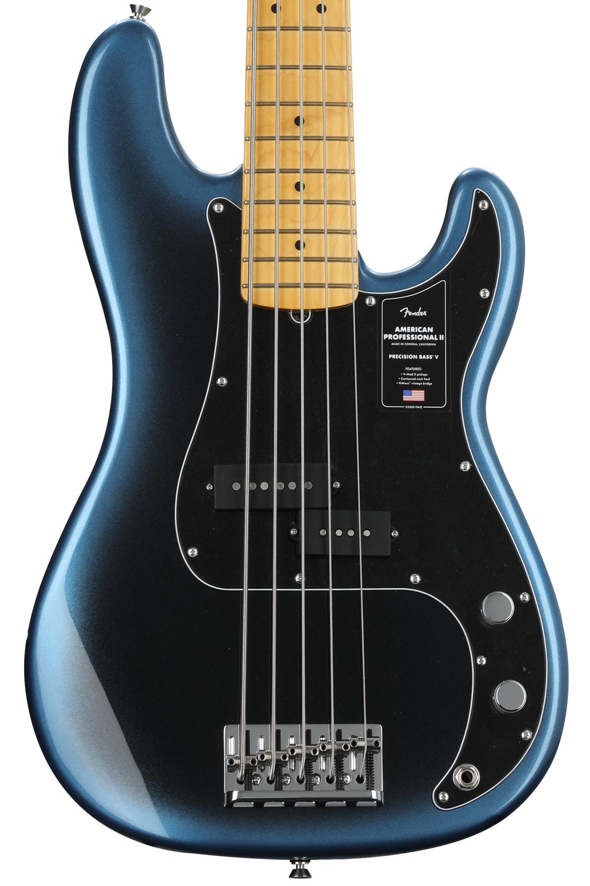 American Professional II Precision Bass V - Dark Night, Maple Fingerboard