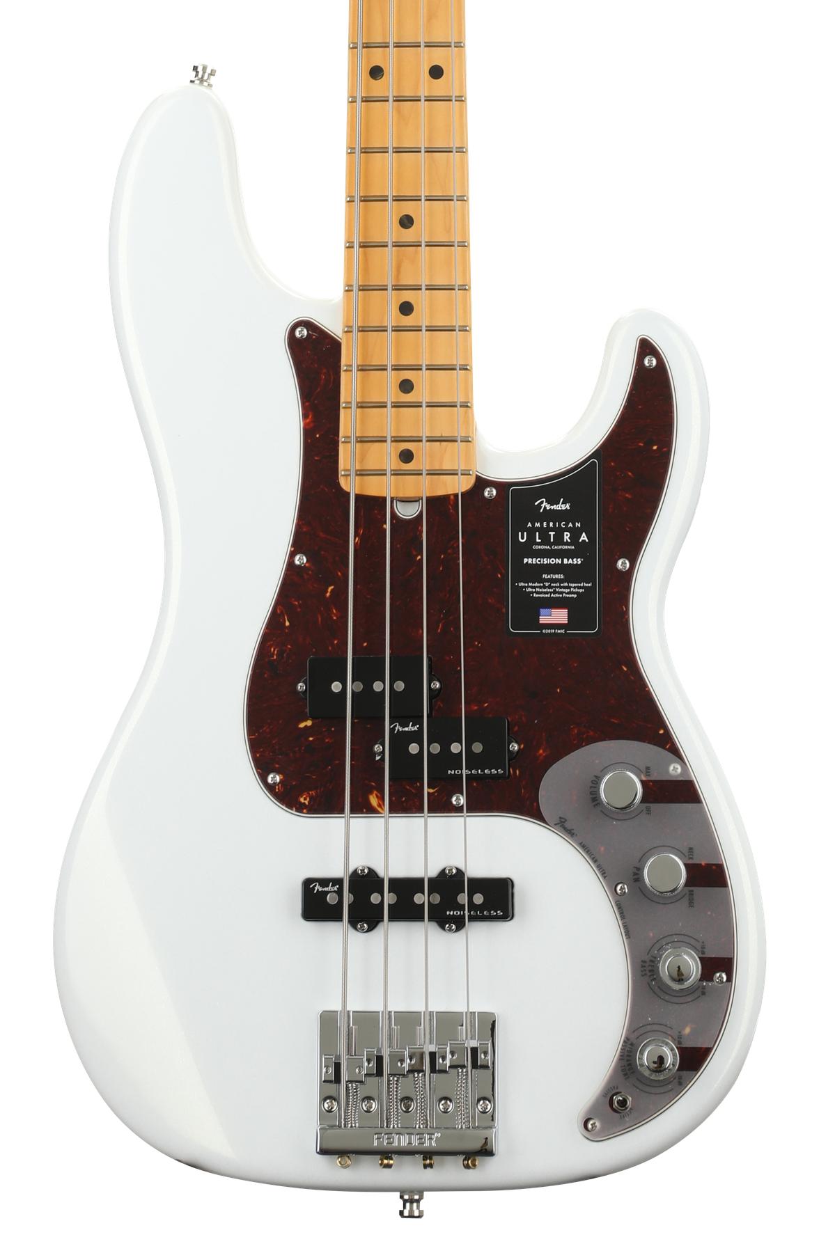 American Ultra Precision Bass - Arctic Pearl with Maple Fingerboard