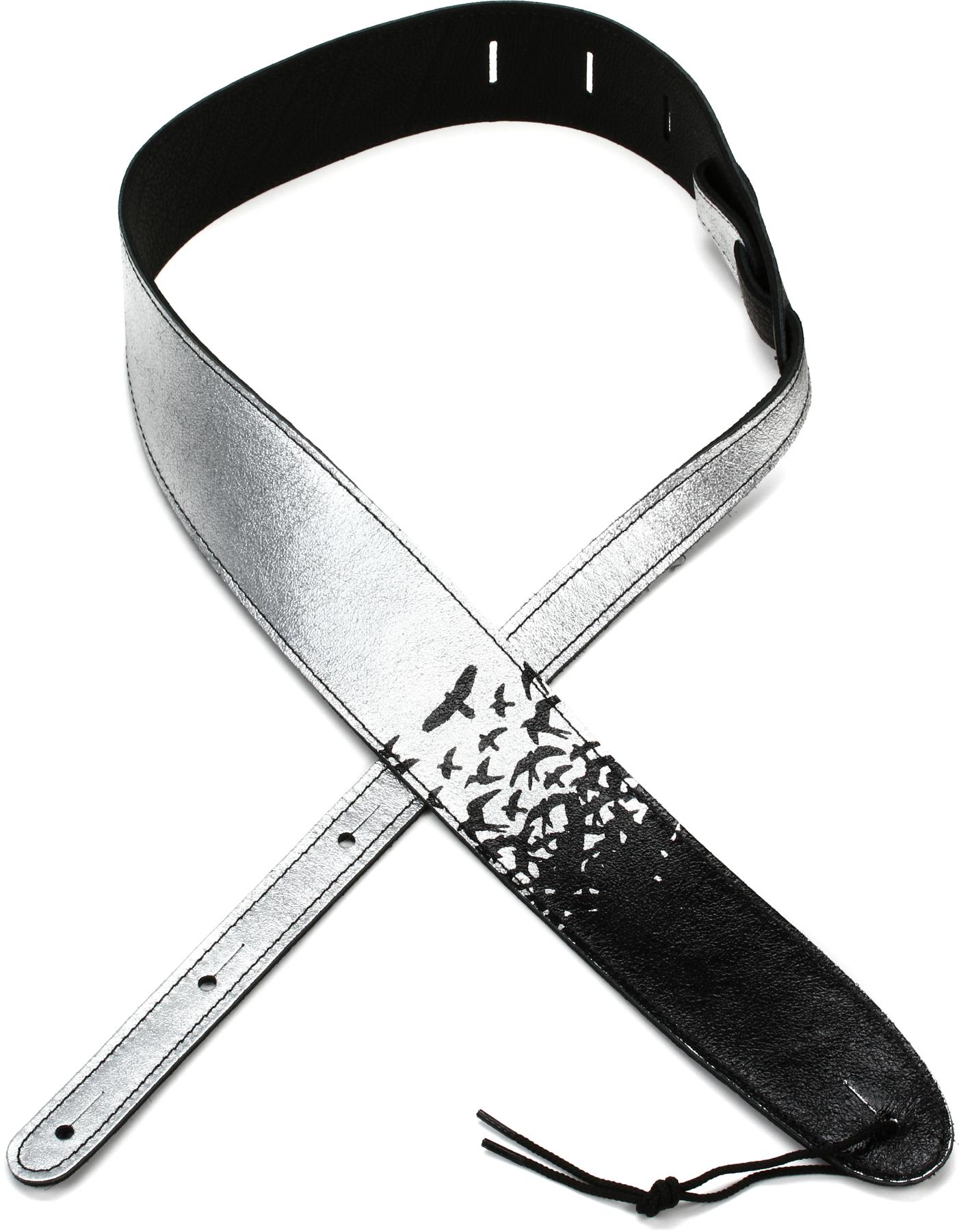 Leather Bird Strap - Silver