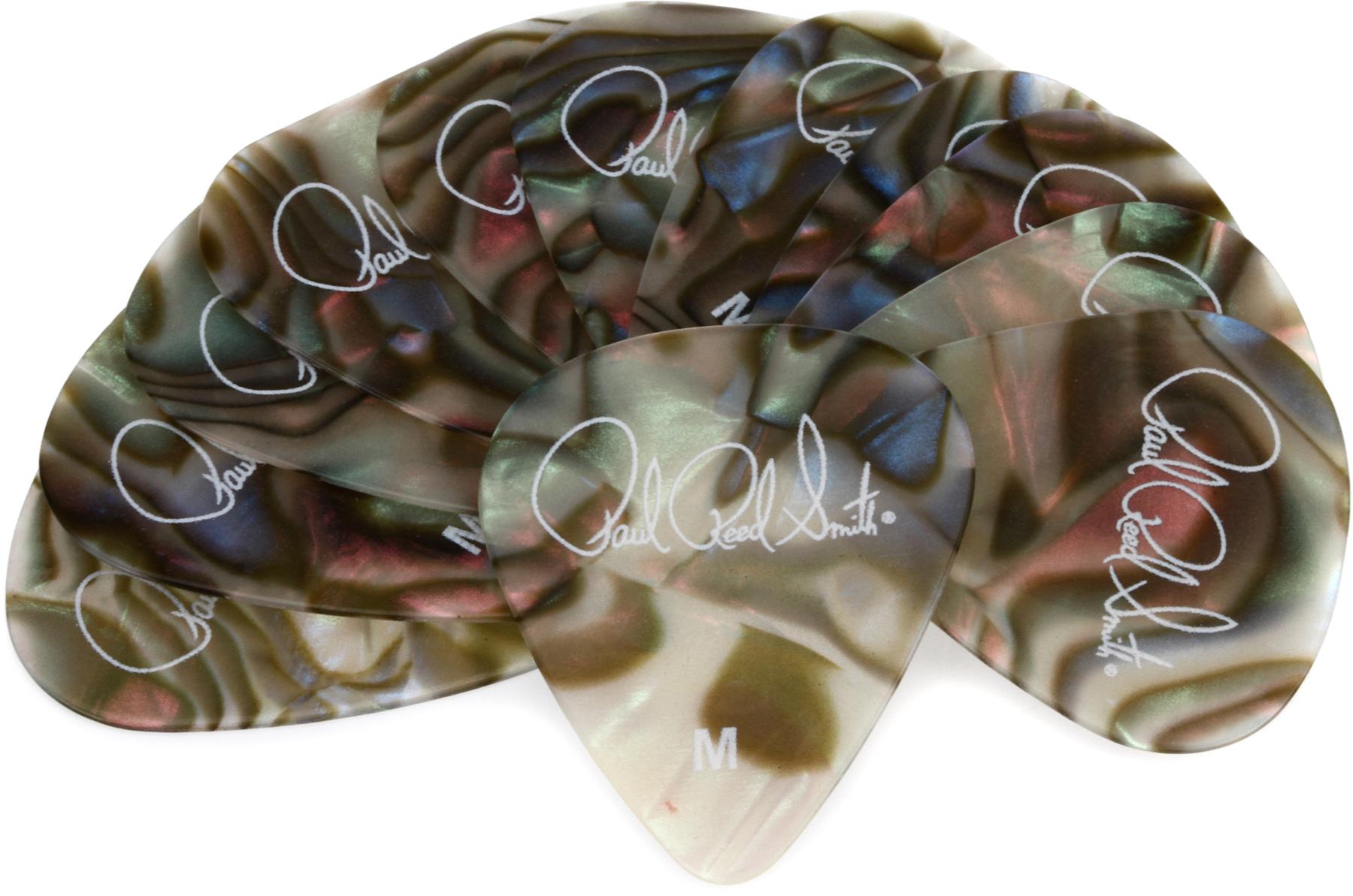 Abalone Shell Celluloid Guitar Picks - Medium (12-pack)