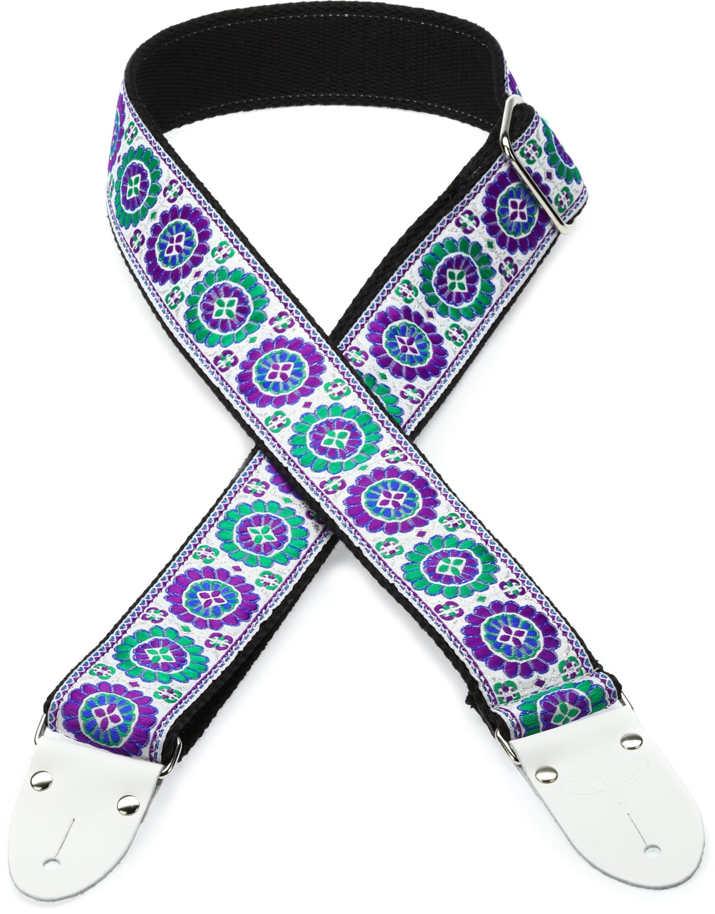 Retro Deluxe Guitar Strap - White