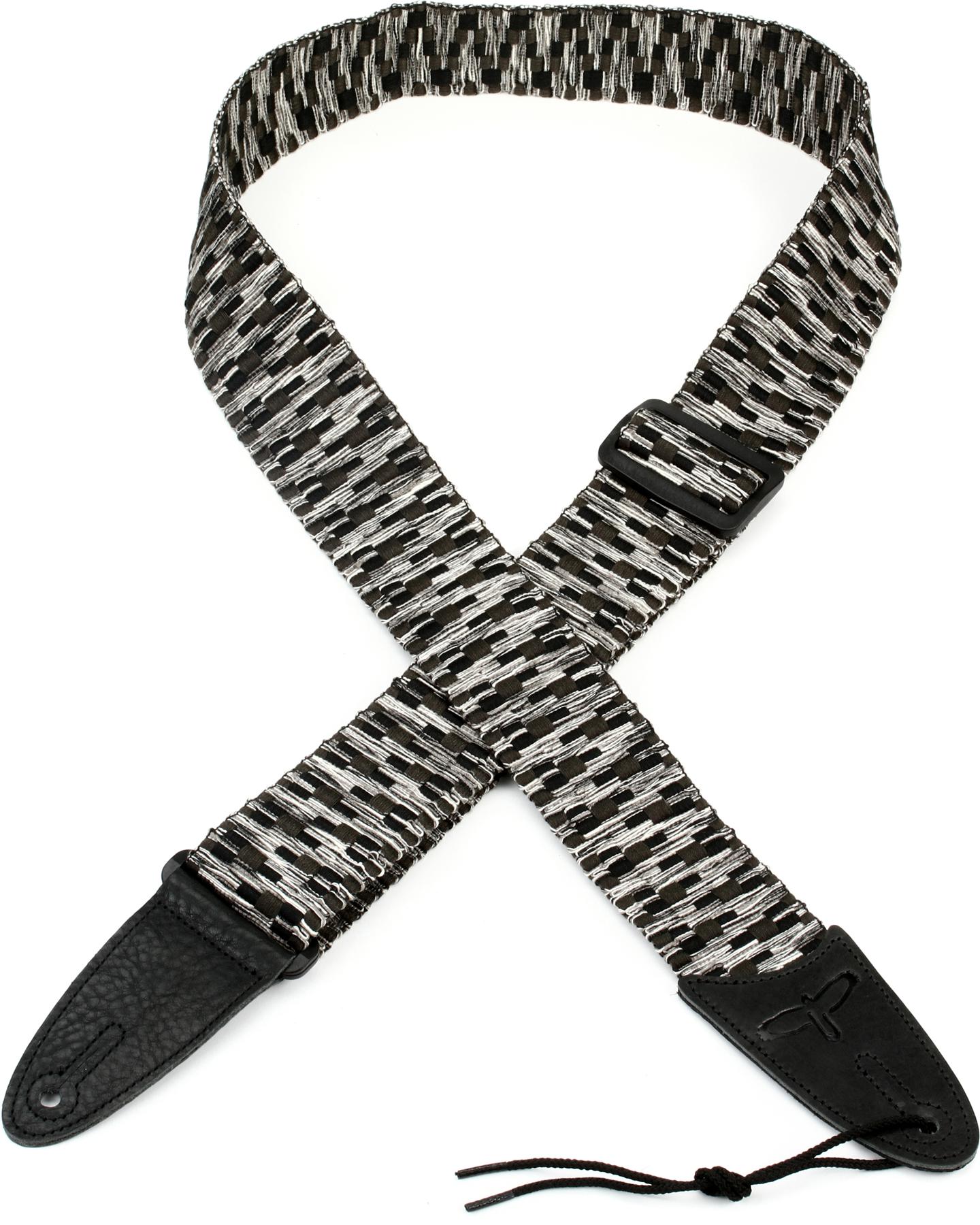 Woven Guitar Strap - Black/Gray