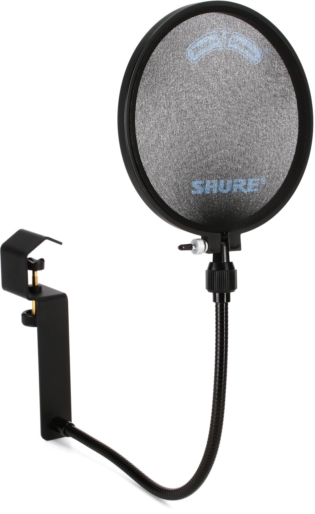 PS-6 Popper Stopper Pop Filter with Metal Gooseneck and Heavy Duty Microphone Stand Clamp