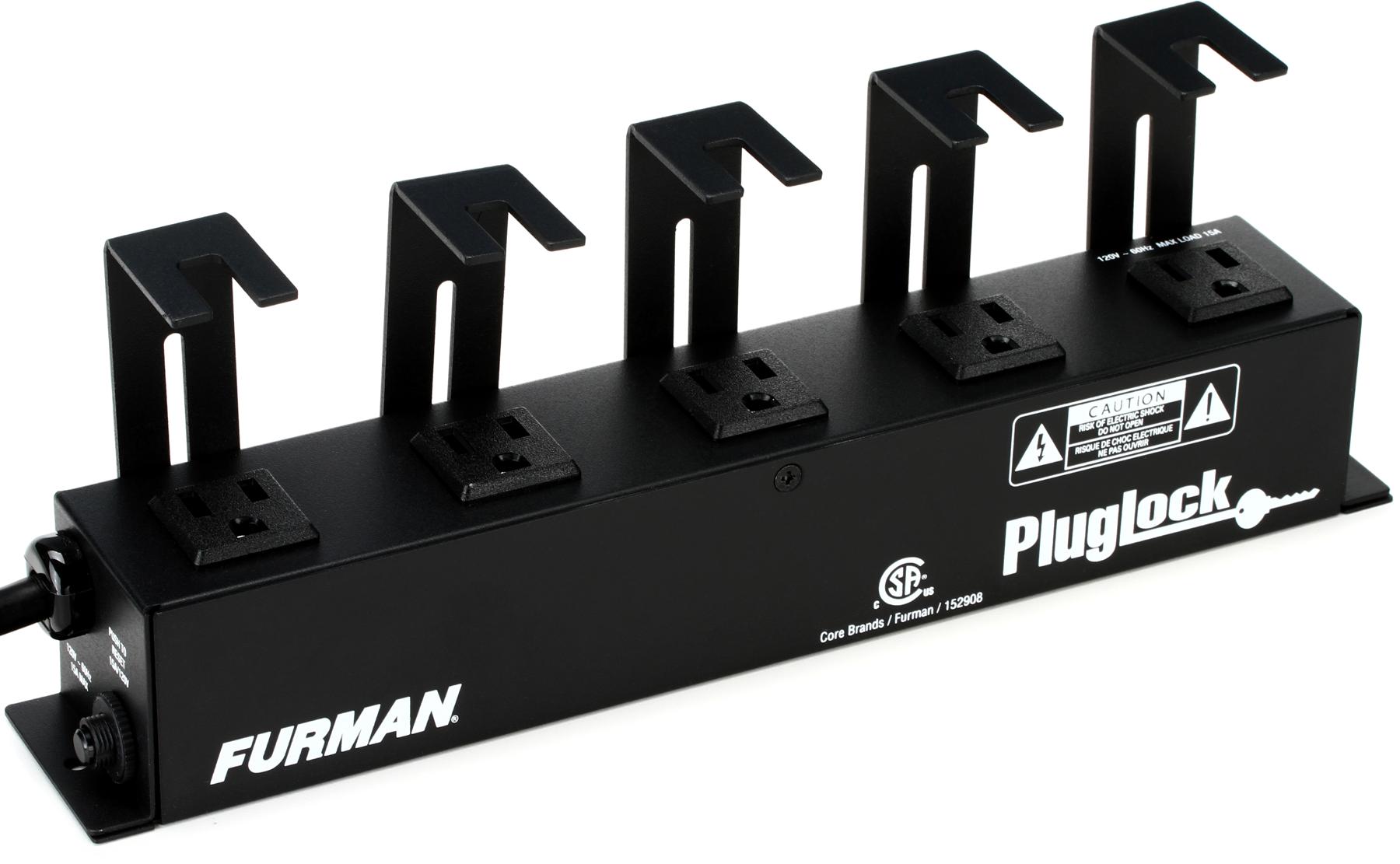 Plug Lock Locking Outlet Strip