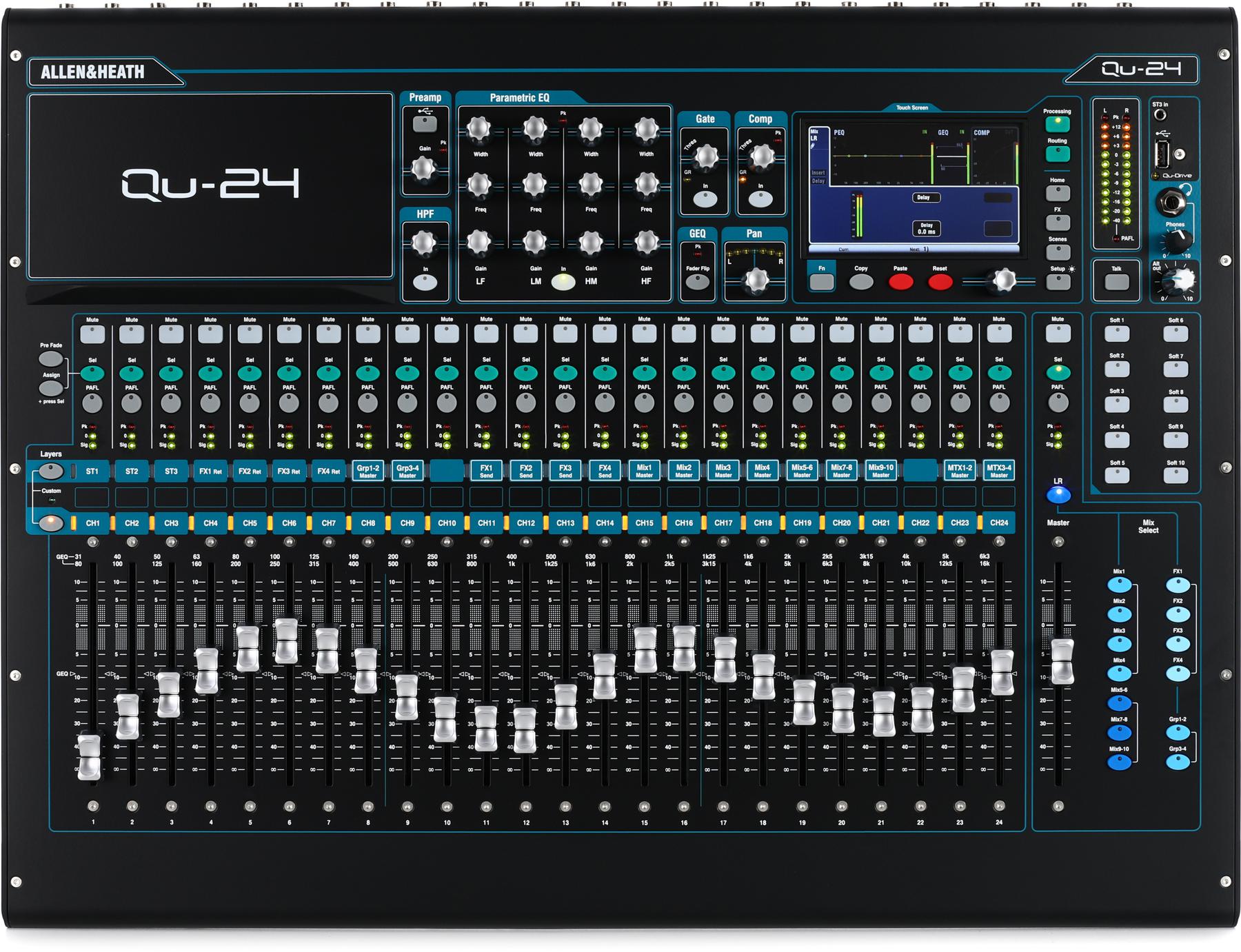 Qu-24 24-channel Digital Mixer - Chrome Edition