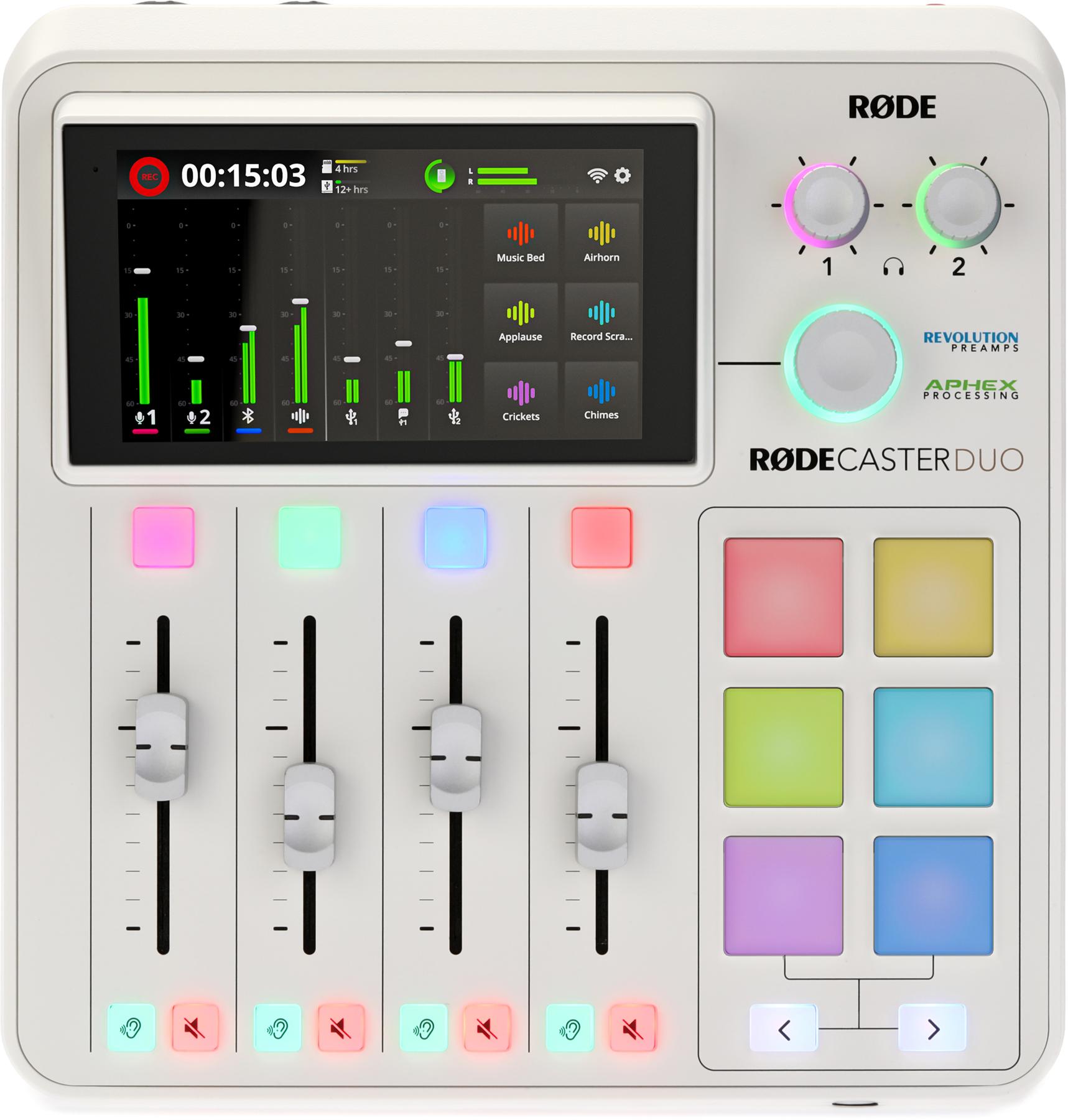 RODECaster Duo Streaming Mixer - White
