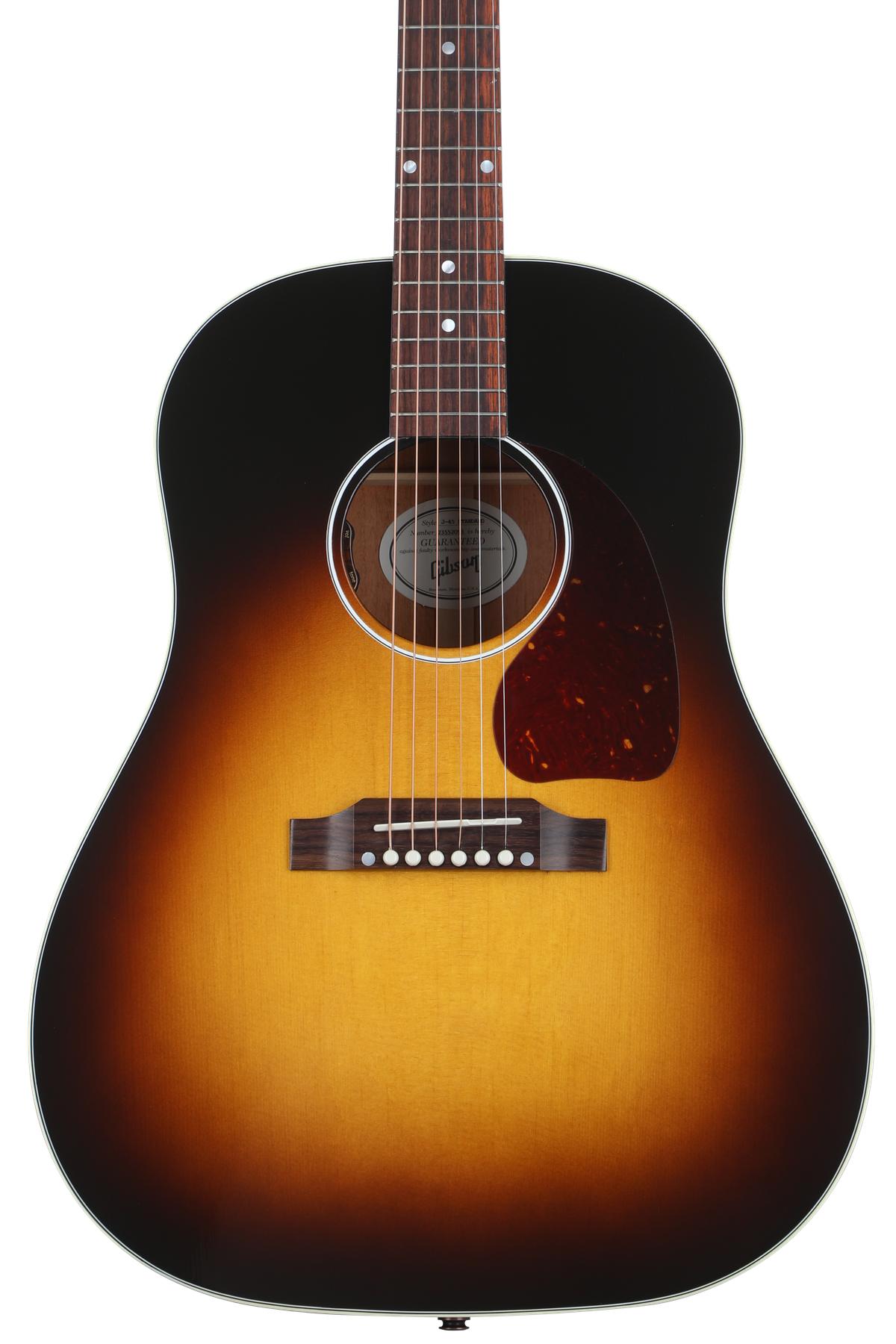 Gibson J45 Studio Review Of Walnut Burst Gibson Ae Guitar Gibson J45 Studio Review Of Walnut Burst Gibson Ae Guitar