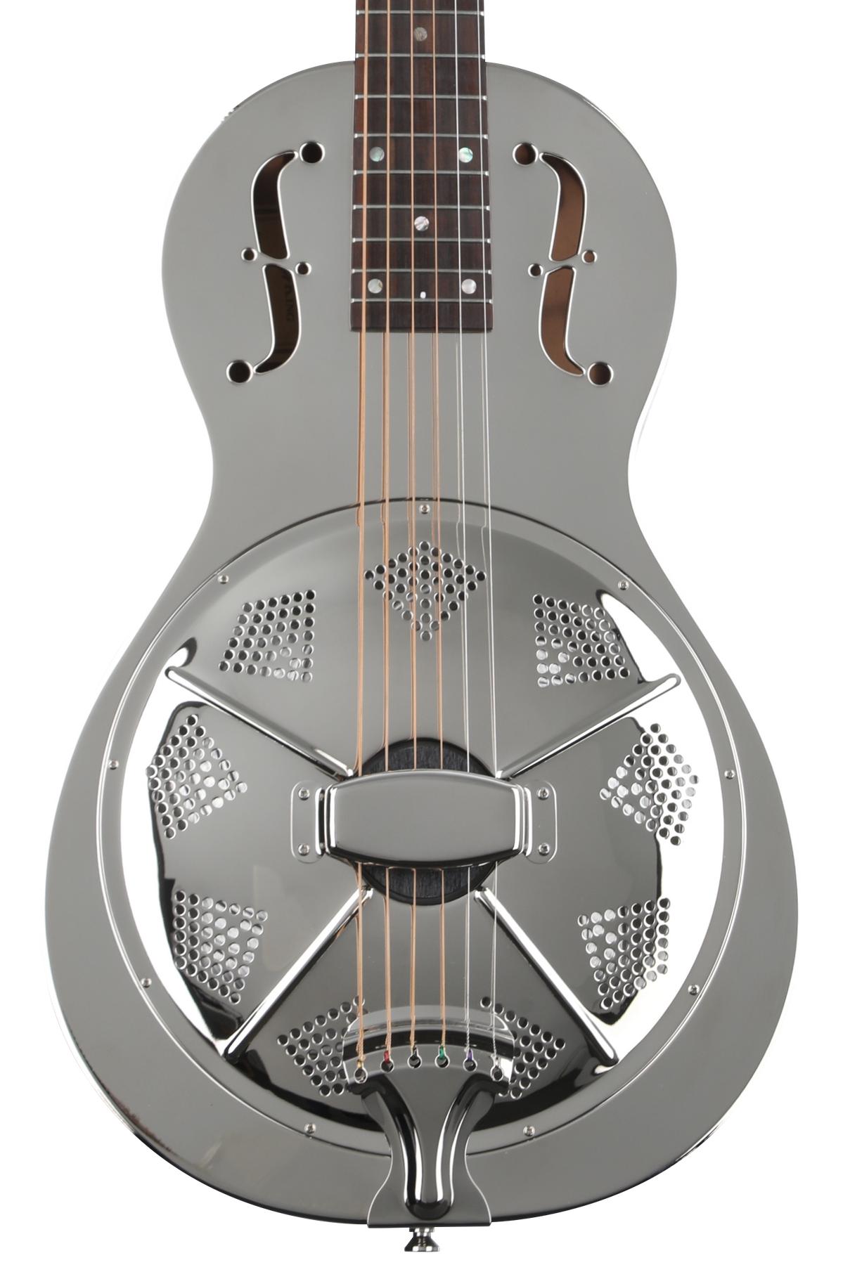 Recording King Parlor Resonator Acoustic Guitar - Nickel | Sweetwater