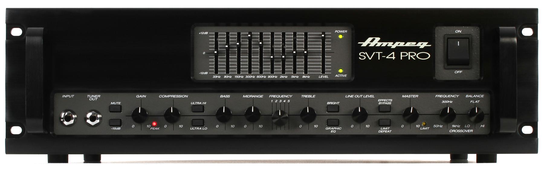 SVT-4PRO 1200-watt Tube Preamp Bass Head