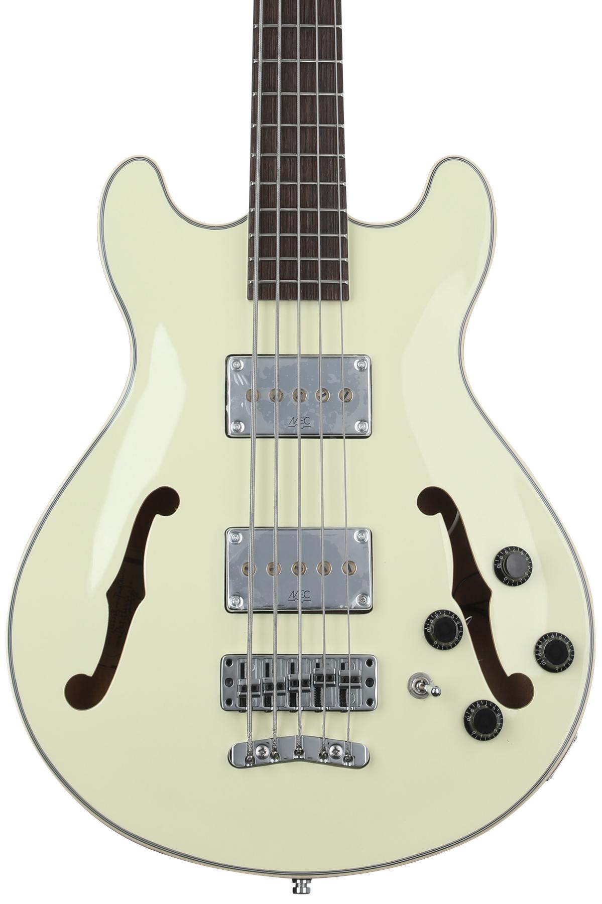 Warwick RockBass Star Bass 5-string Hollowbody Electric Bass - Solid Crème White