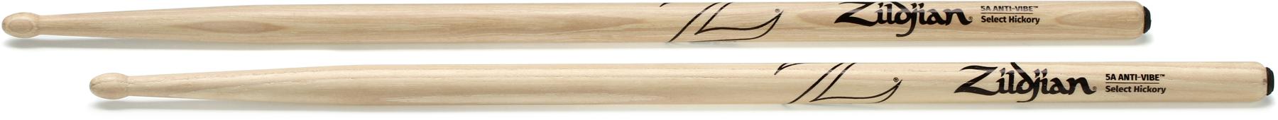 7. Zildjian 5A Anti Vibe Sticks Wood Tip