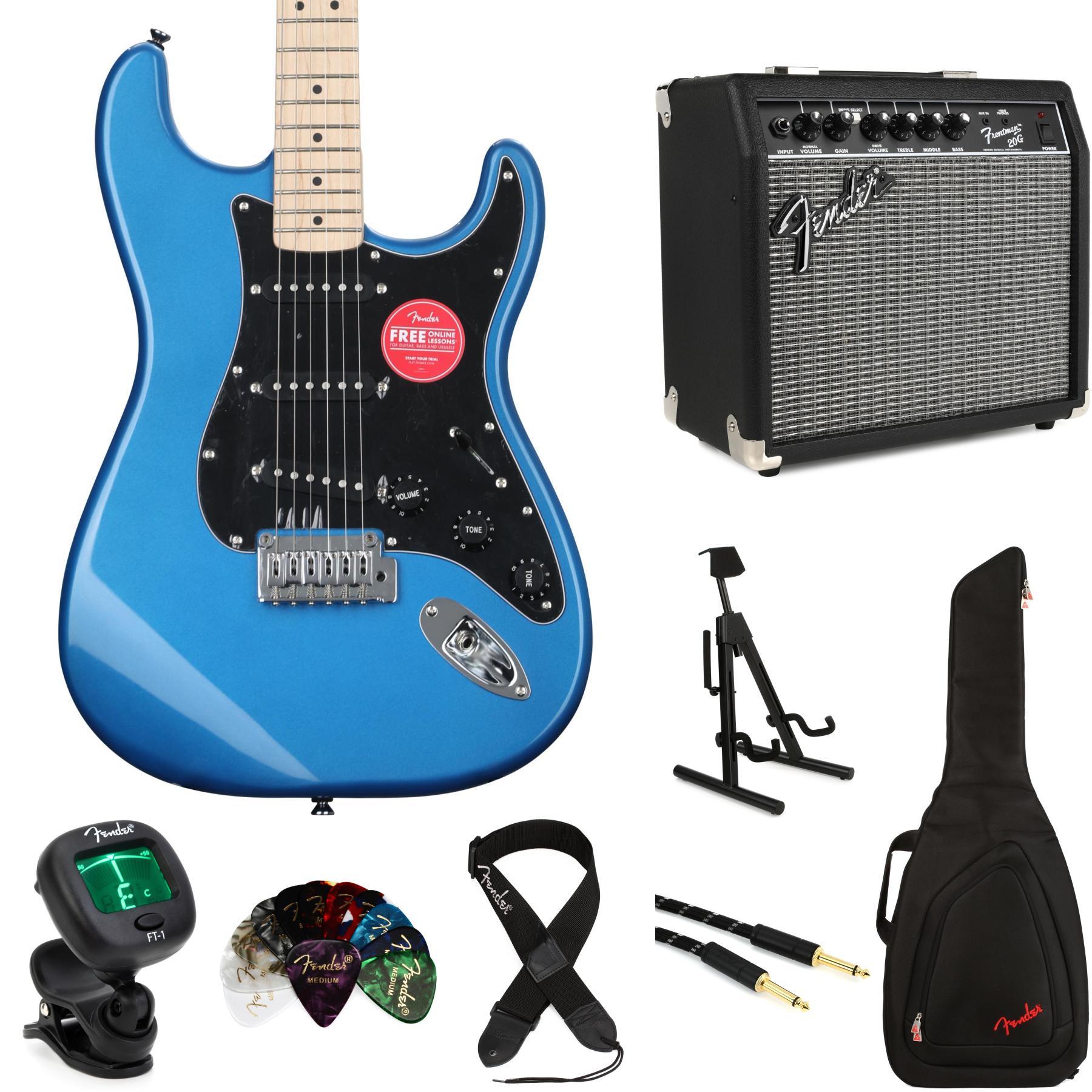 Электрогитара Stratocaster серии Squier Affinity и комплект усилителей Fender - Lake