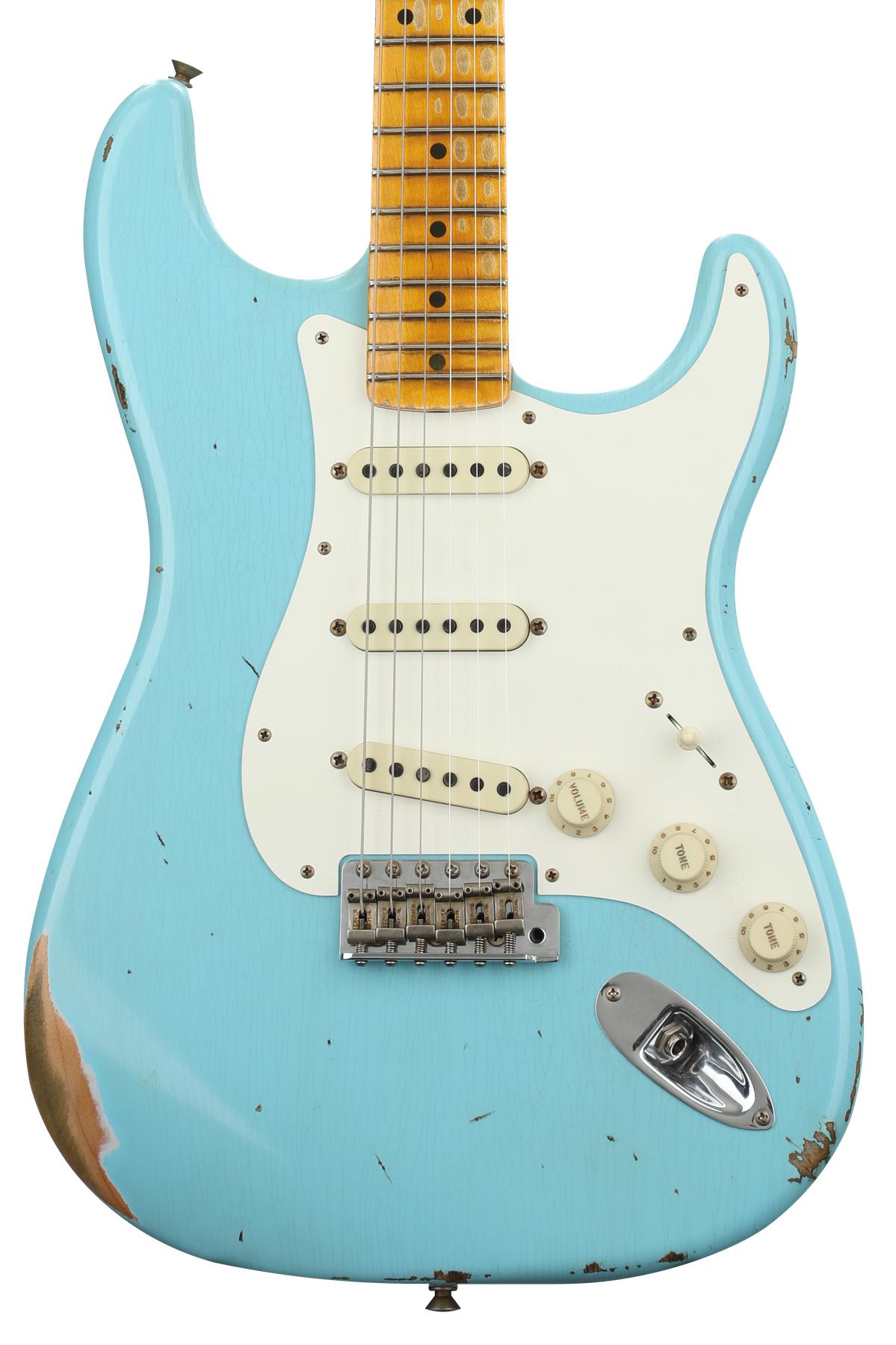 Fender Custom Shop 1959 Time Machine Heavy Relic Stratocaster - Aged Daphne  Blue with Maple Fingerboard