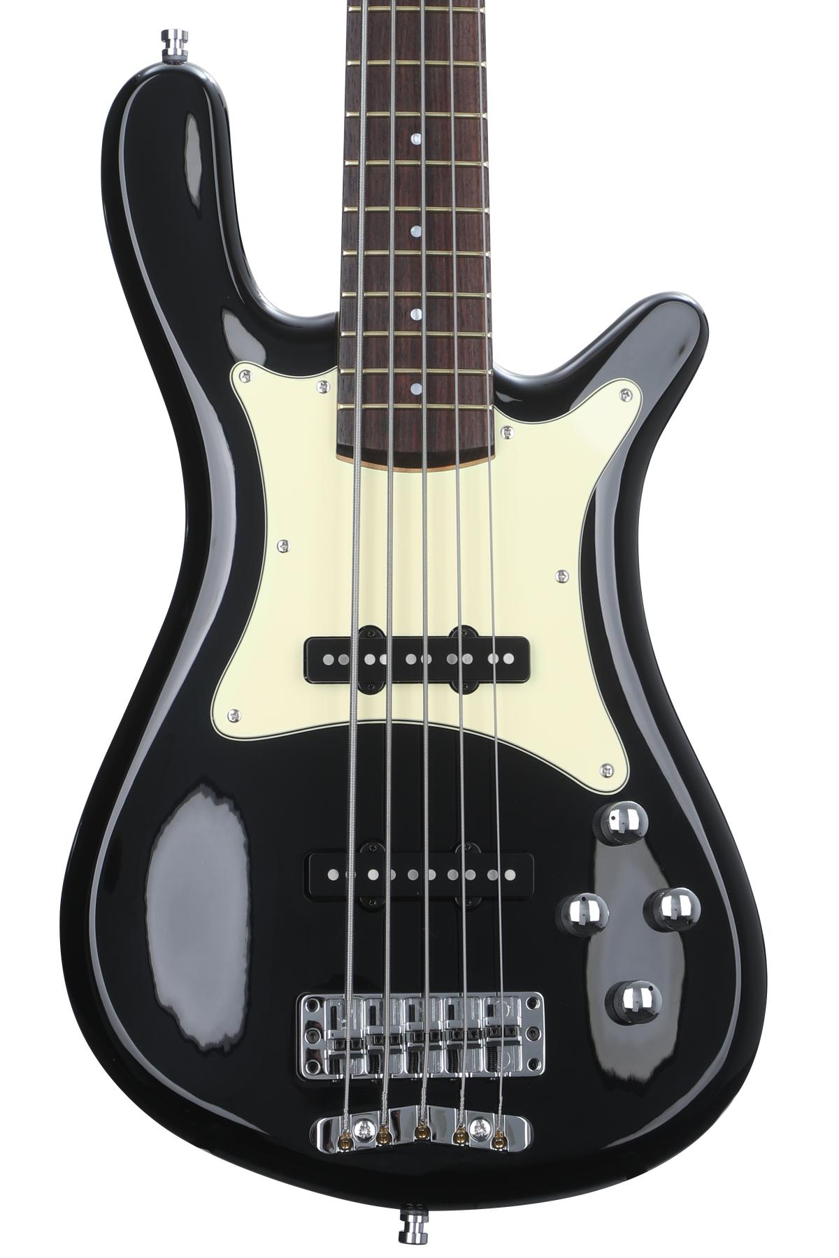 Warwick Pro Series 5 Streamer CV Electric Bass Guitar Black Sweetwater