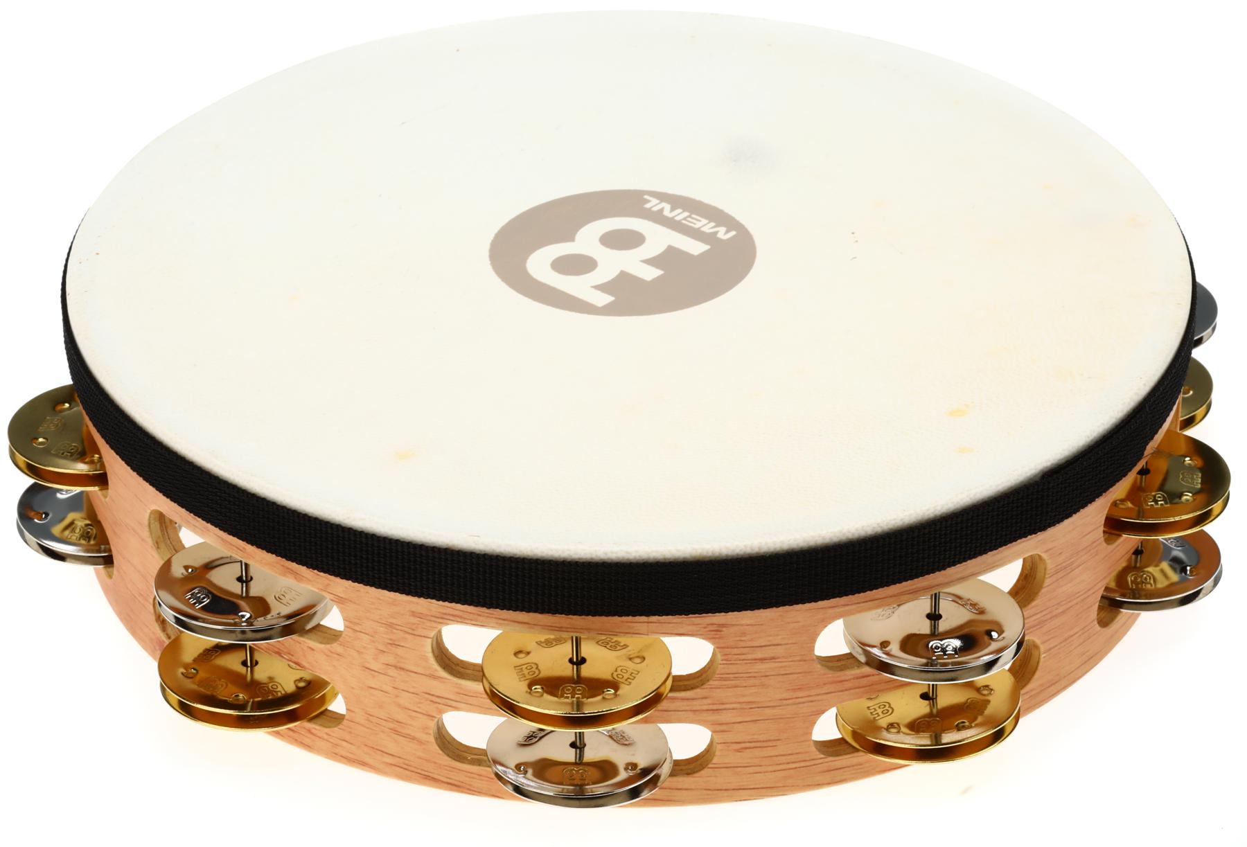 Meinl Percussion Recording-Combo Wood Tambourine - Double Row with Head ...