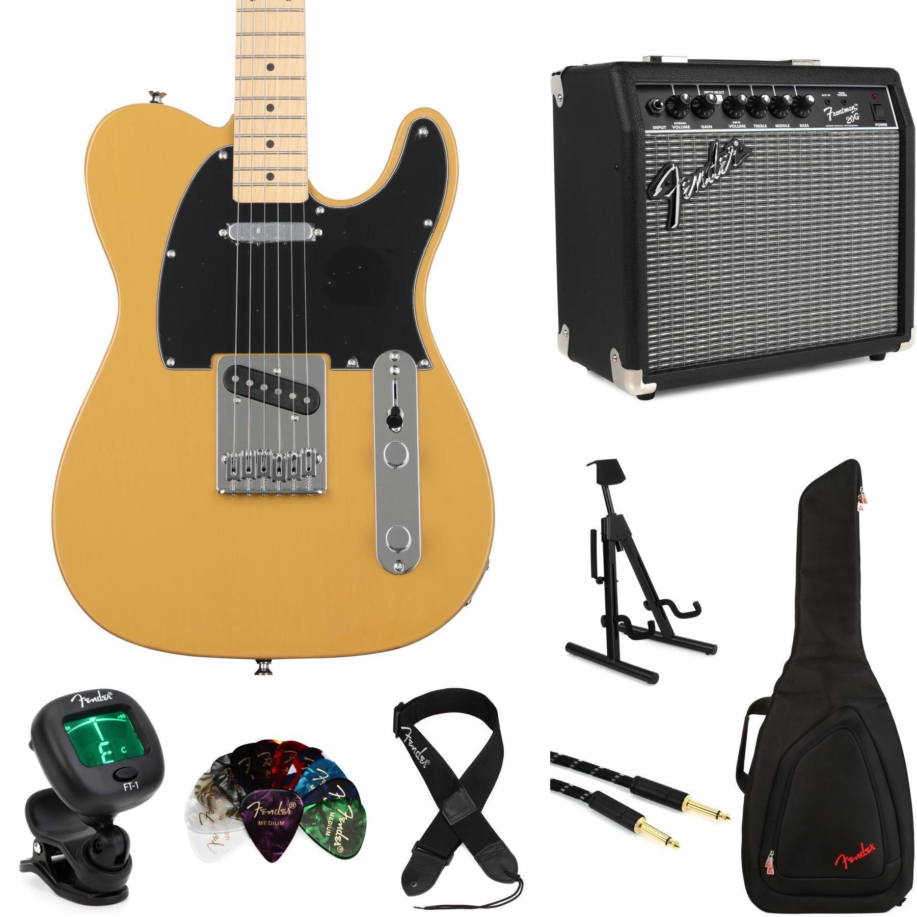 Телекастер серии Squier Affinity и комплект усилителей Fender - Блонд цвета ирисок