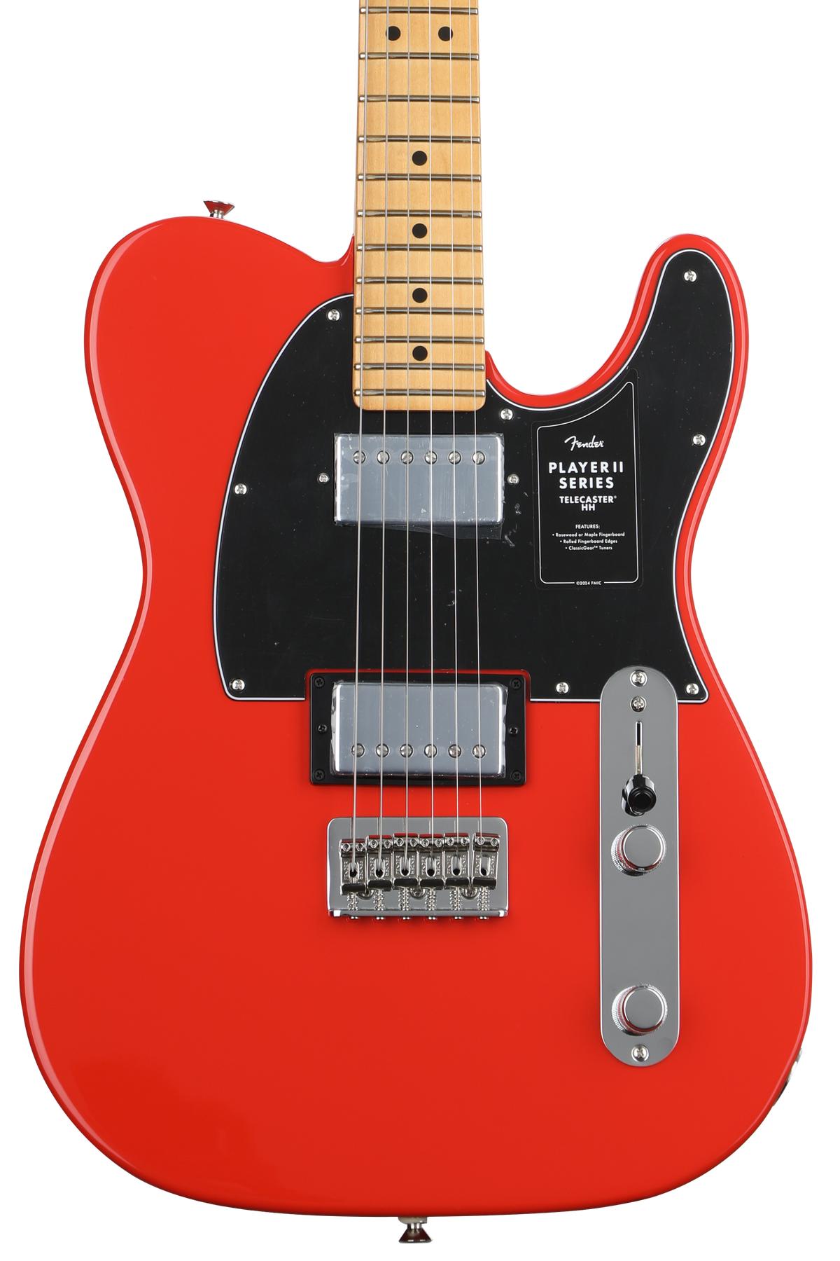 Player II Telecaster HH Electric Guitar - Coral Red with Maple Fingerboard