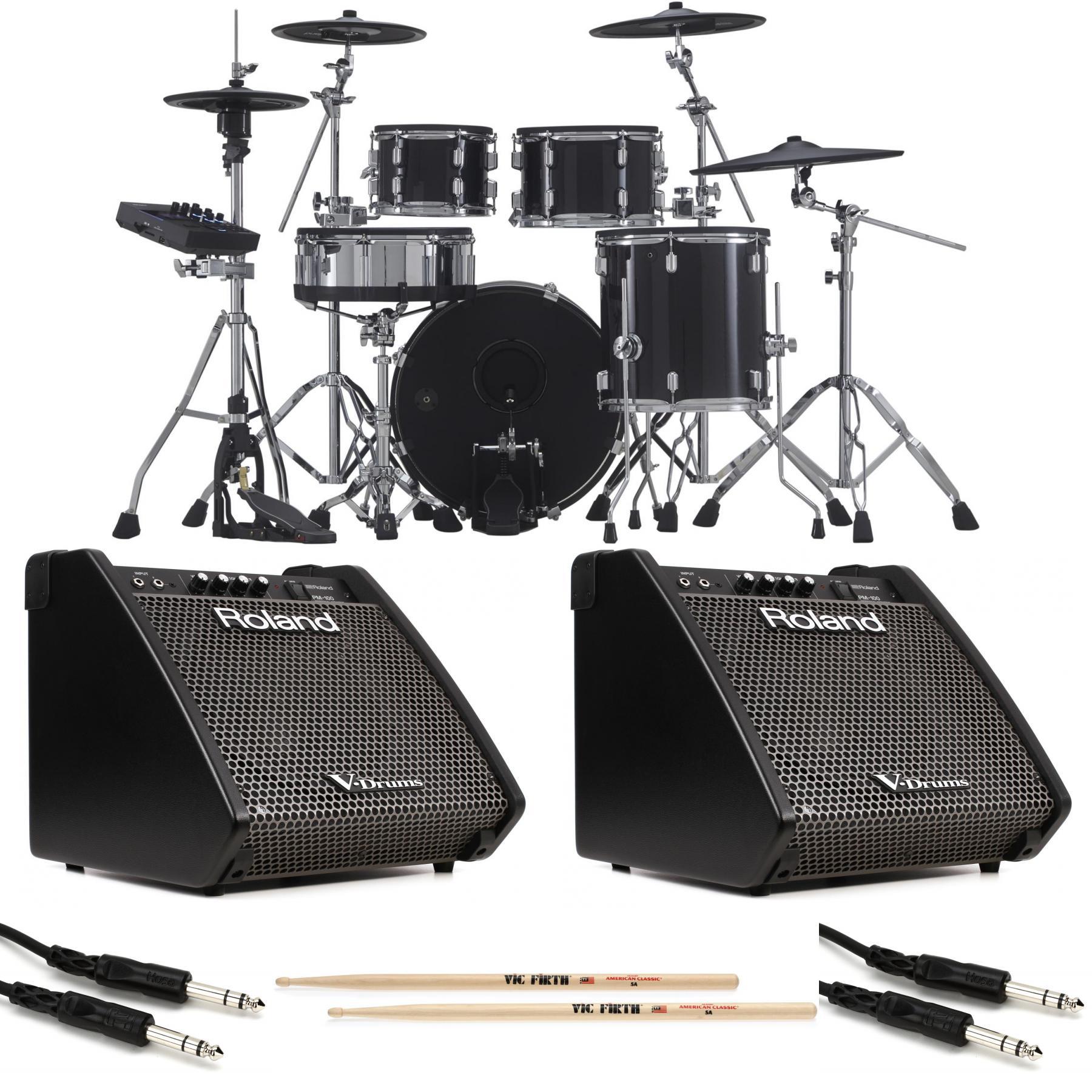 Roland V-Drums Acoustic Design VAD506 Electronic Drum Set Monitor Bundle