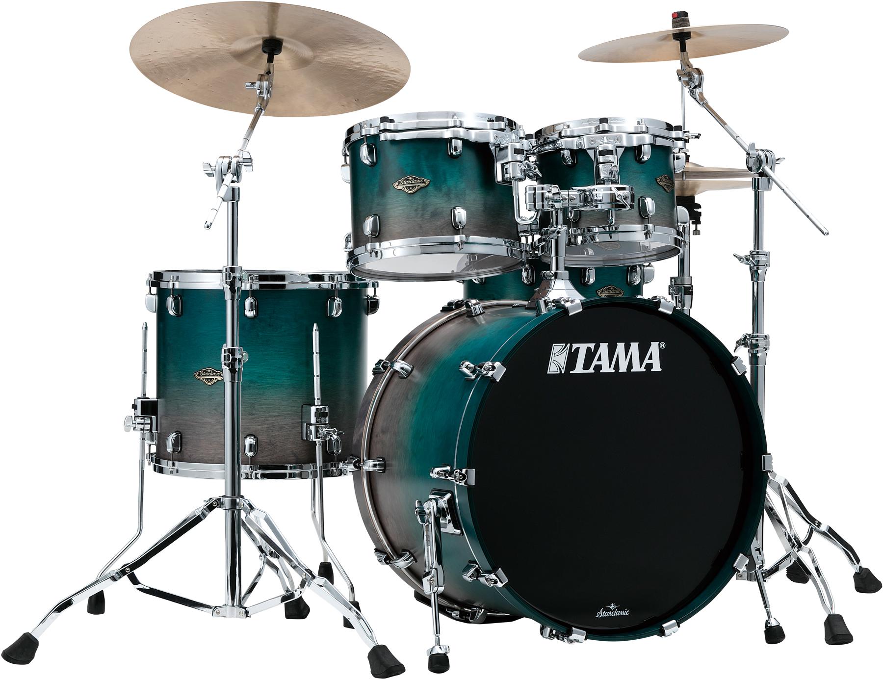 Starclassic Walnut/Birch Lacquer WBS42S 4-piece Shell Pack - Satin Sapphire Fade