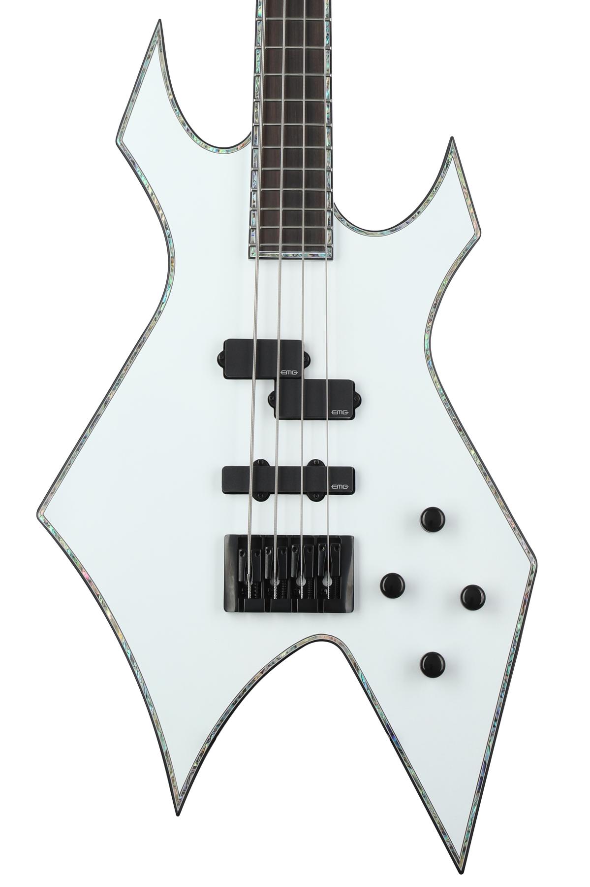 B.C. Rich Chris Kael Warlock Bass Guitar - Satin White