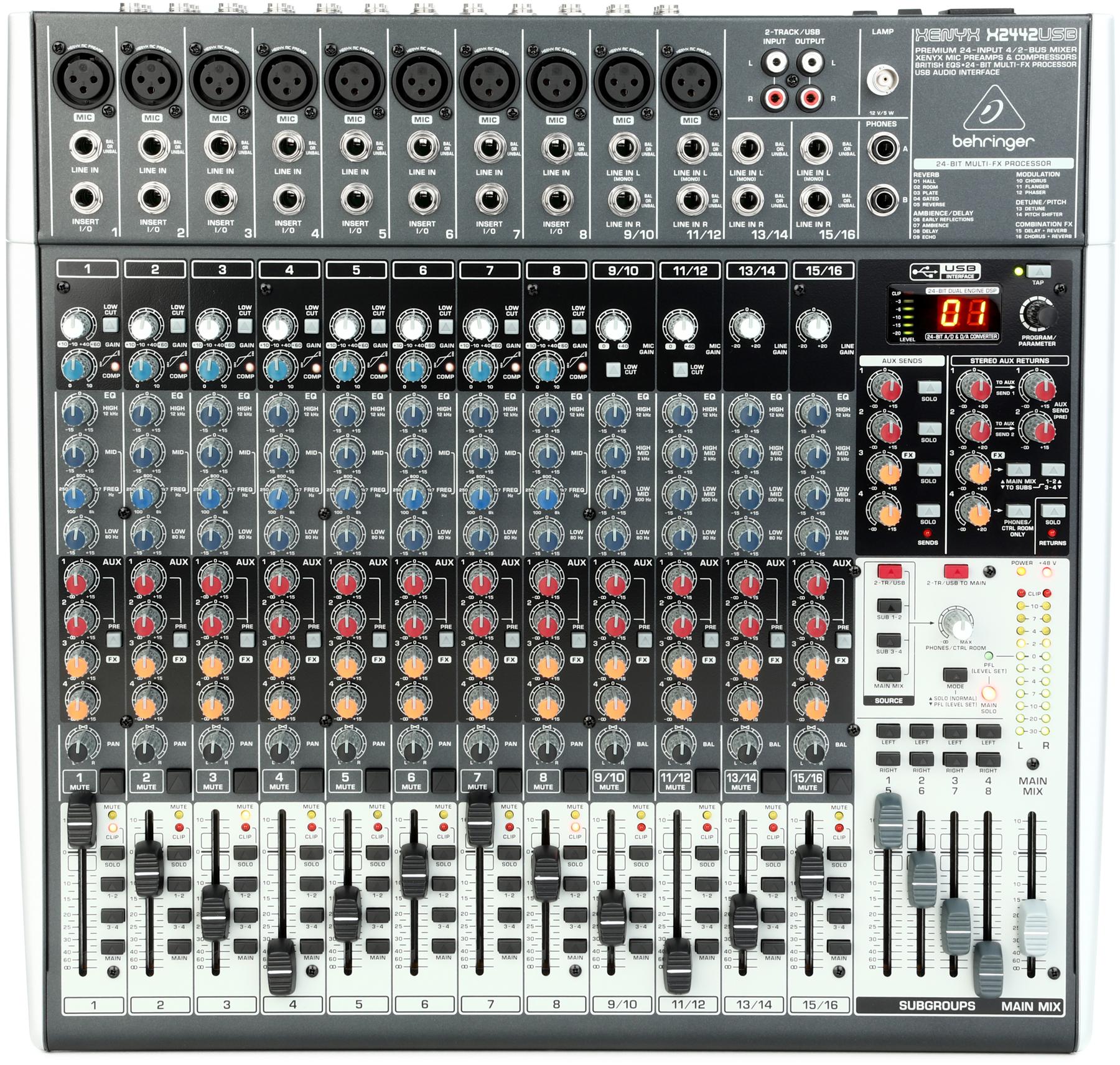 Xenyx X2442USB Mixer with USB and Effects